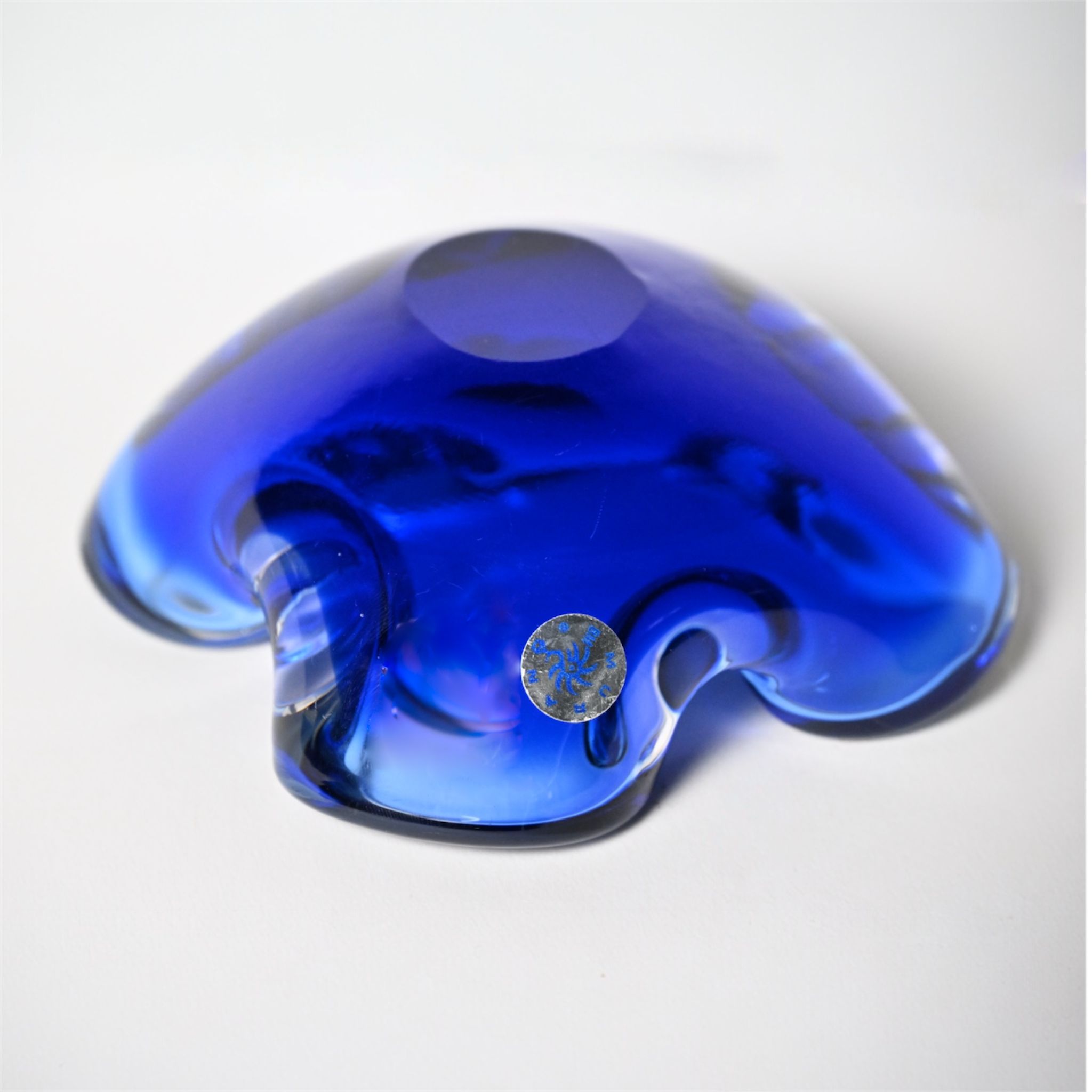 Vintage Murano Blue Ashtray By Flavio Poli for Seguso