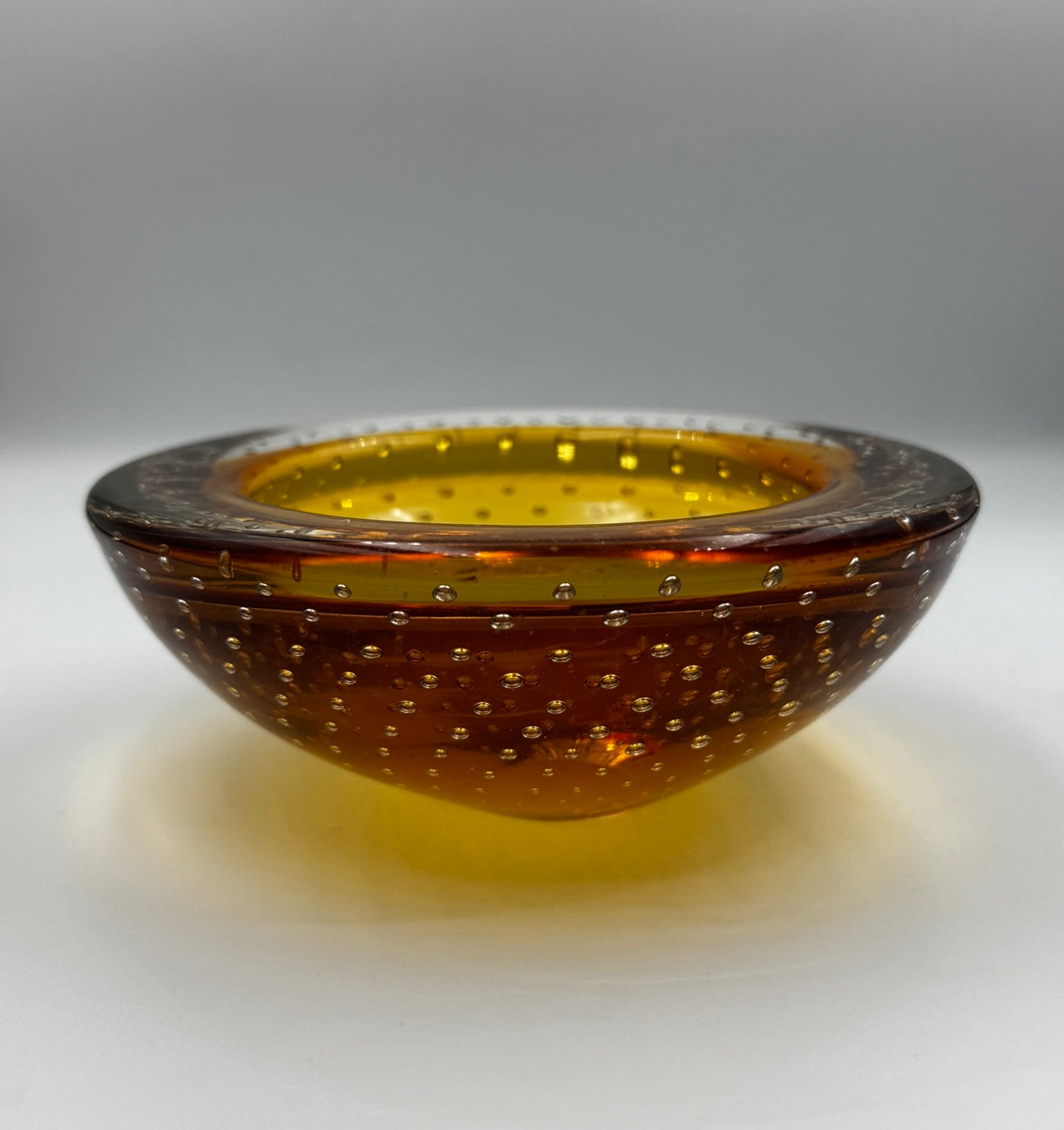 1960s Murano Controlled Bubble Glass Bowl