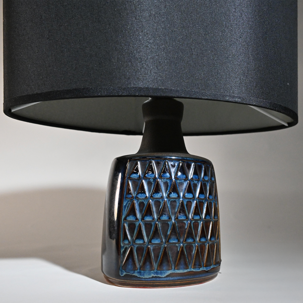 1960s Søholm “Blue Series” Stoneware Table Lamp by Einar Johansen