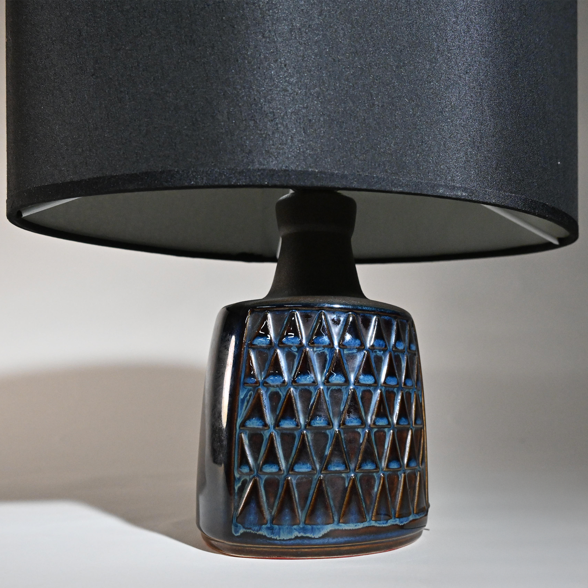 1960s Søholm “Blue Series” Stoneware Table Lamp by Einar Johansen