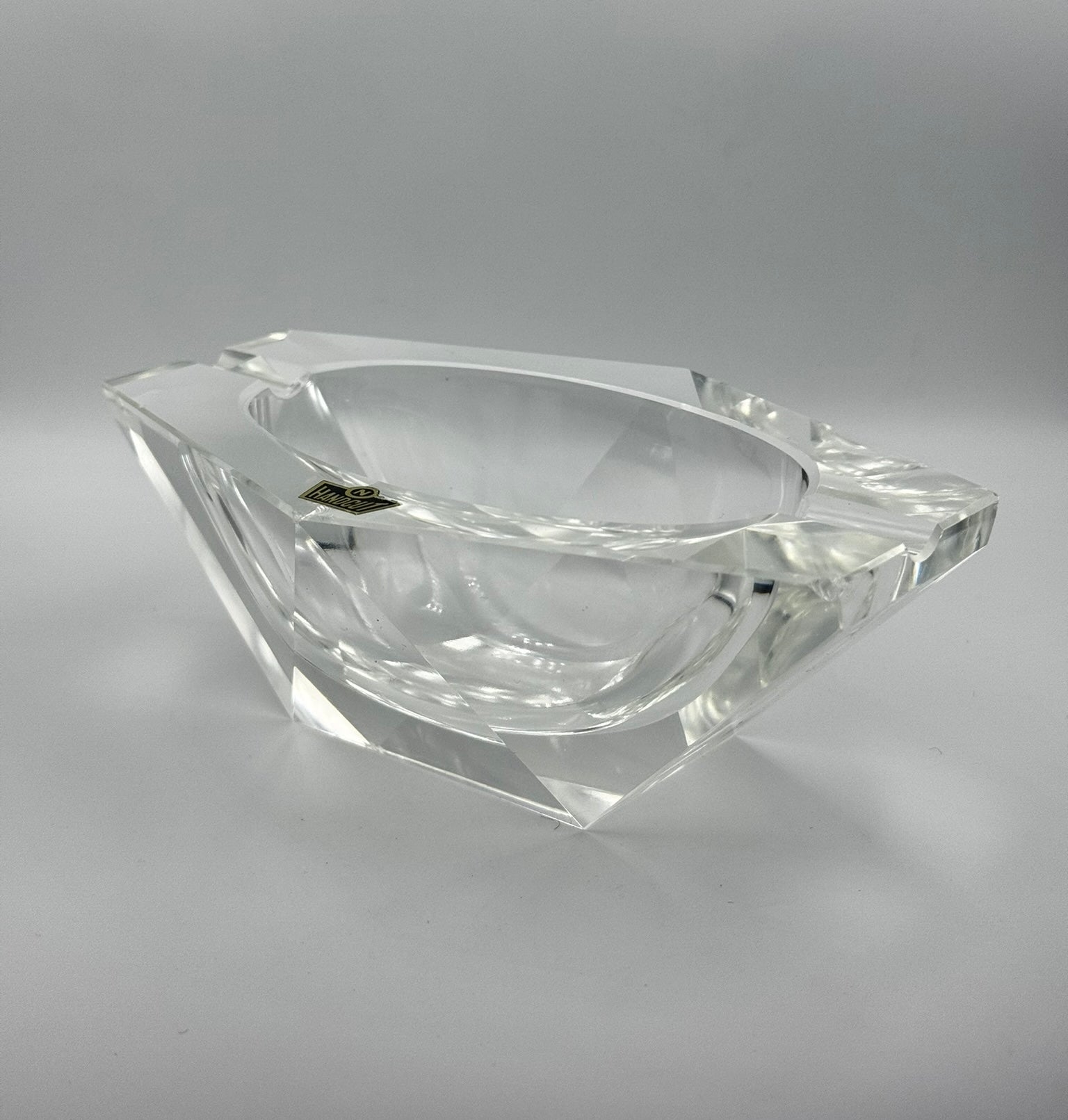 PrismEdge Handcut Crystal Ashtray
