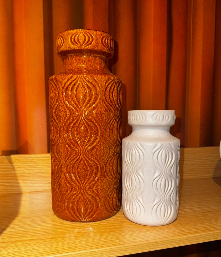 1970s West Germany Fat Lava Floor Vase