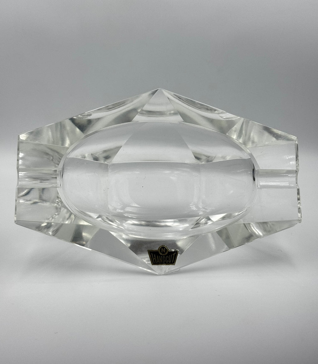 PrismEdge Handcut Crystal Ashtray