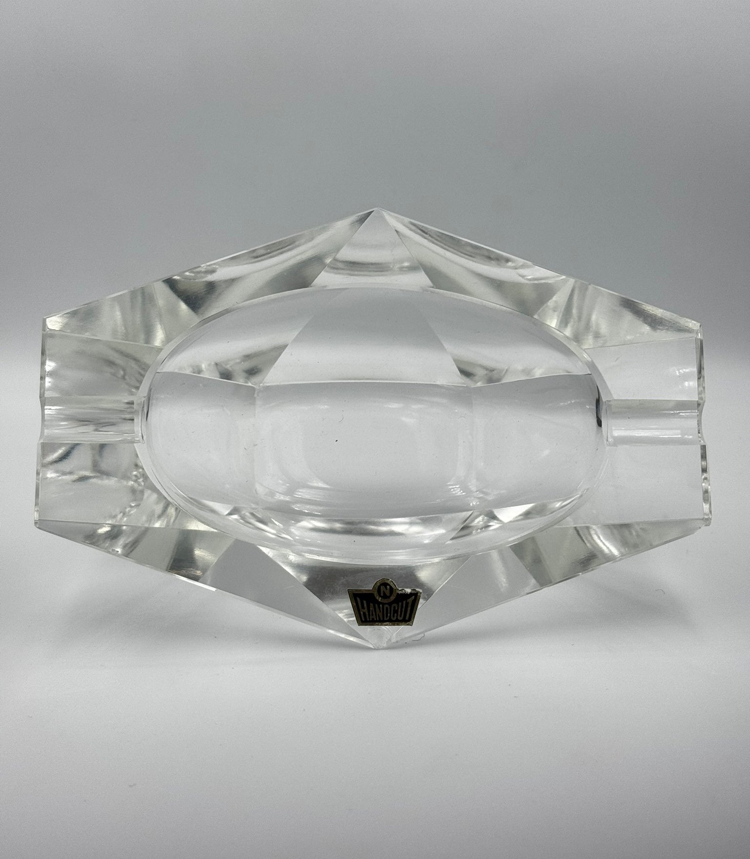 PrismEdge Handcut Crystal Ashtray