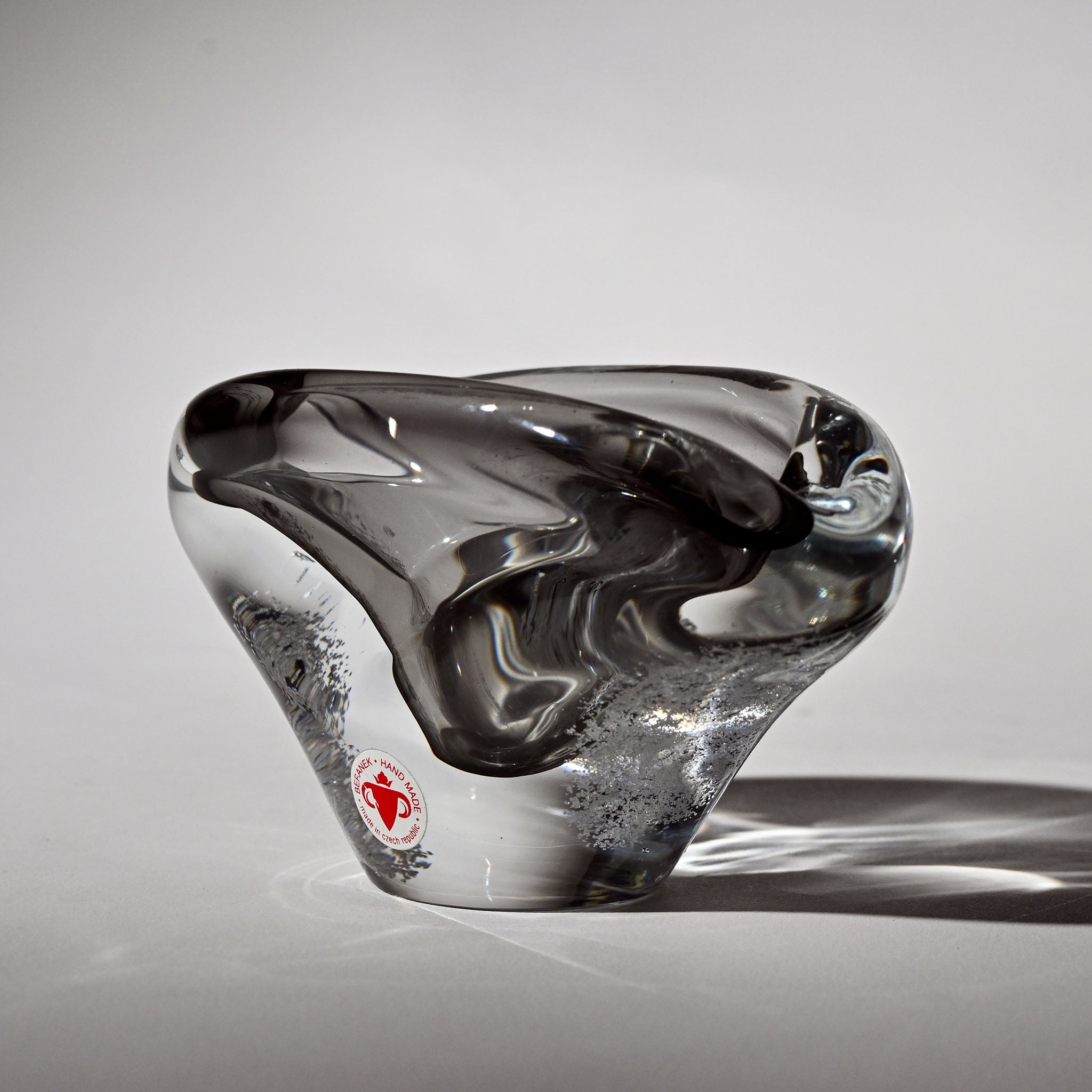 Czech Glass Ashtray by Jaroslav Beránek