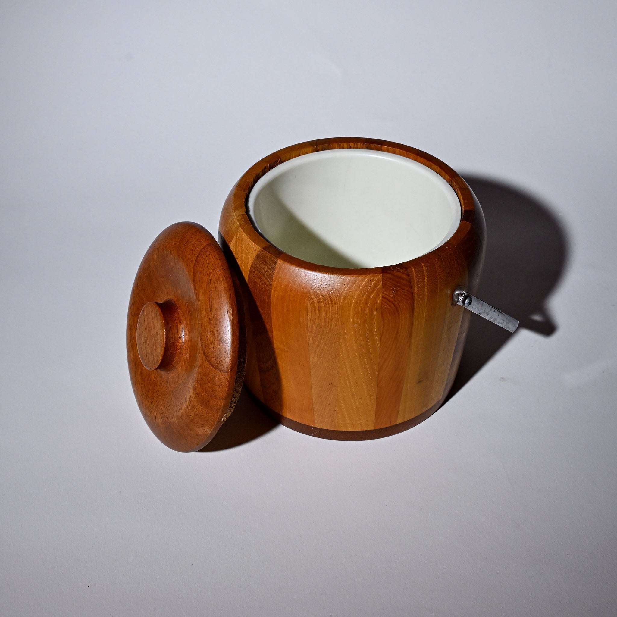 Vintage Mixed Wood Ice Bucket