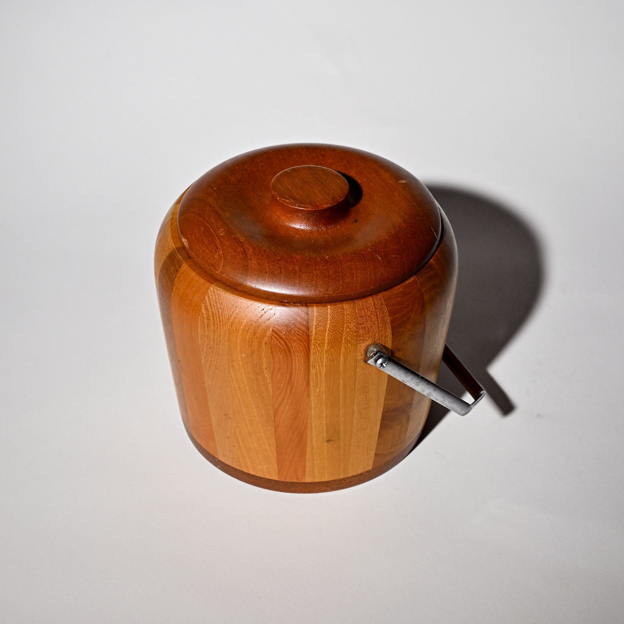 Vintage Mixed Wood Ice Bucket