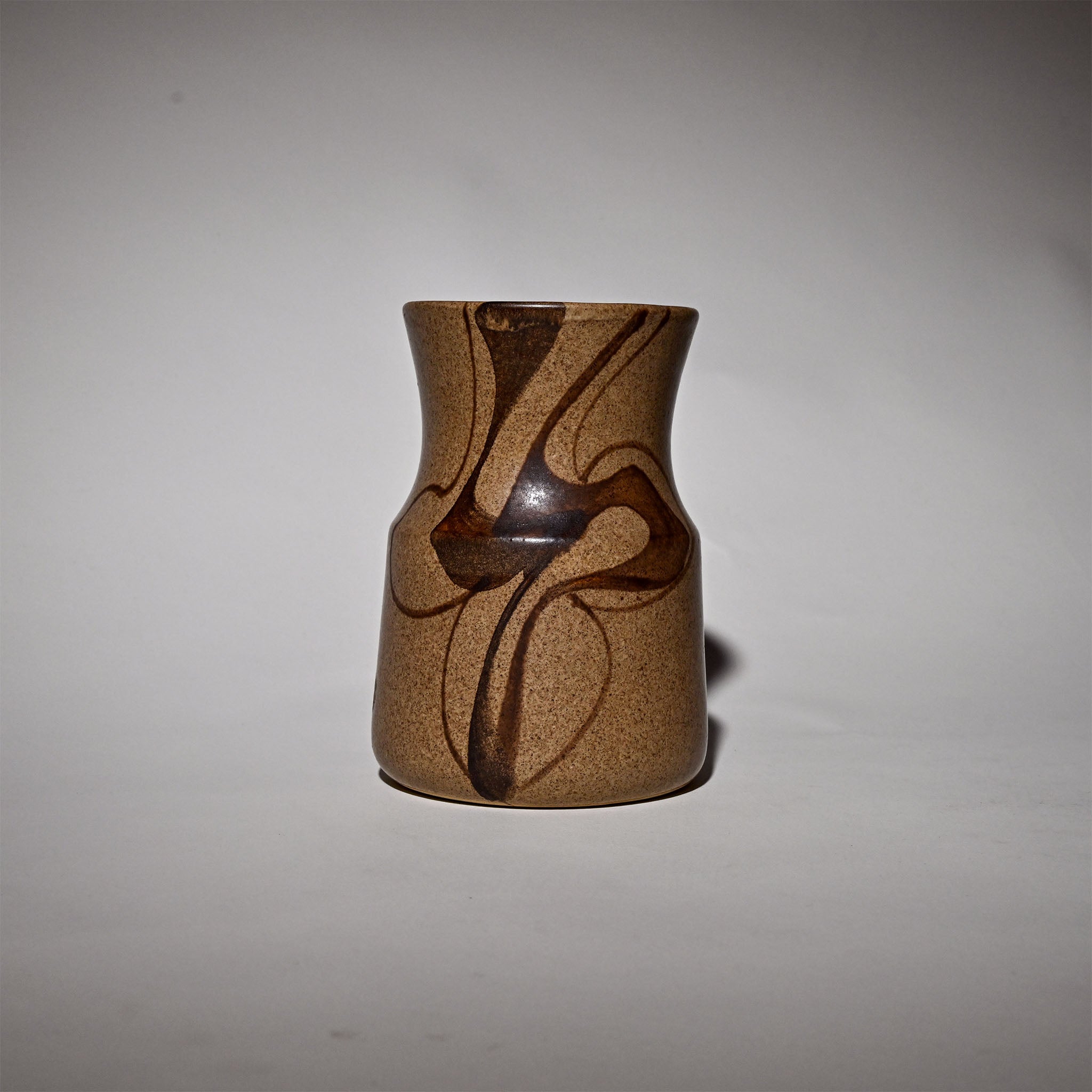Vintage Larbert Pottery Swirl Vase – 1970s Studio Art