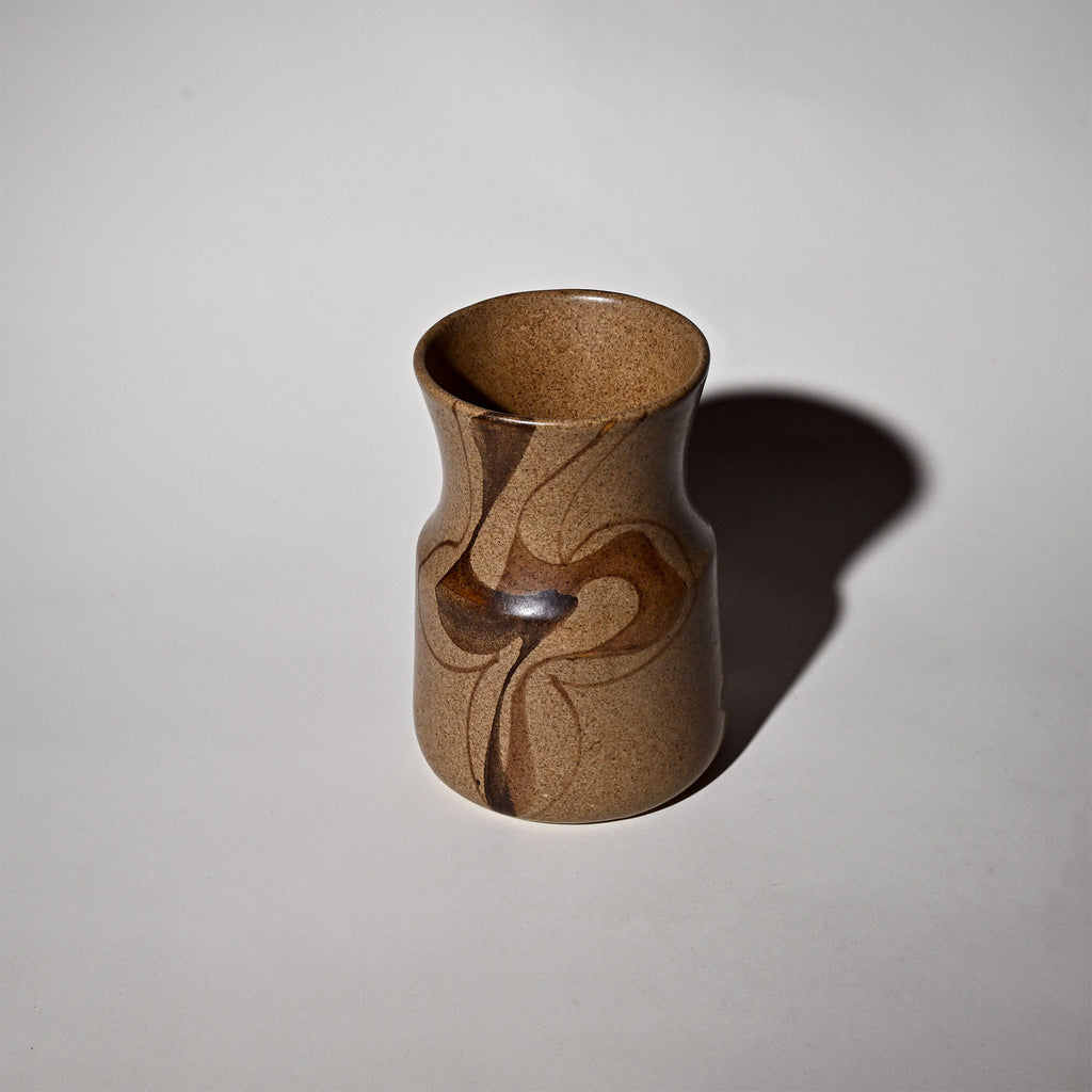 Vintage Larbert Pottery Swirl Vase – 1970s Studio Art