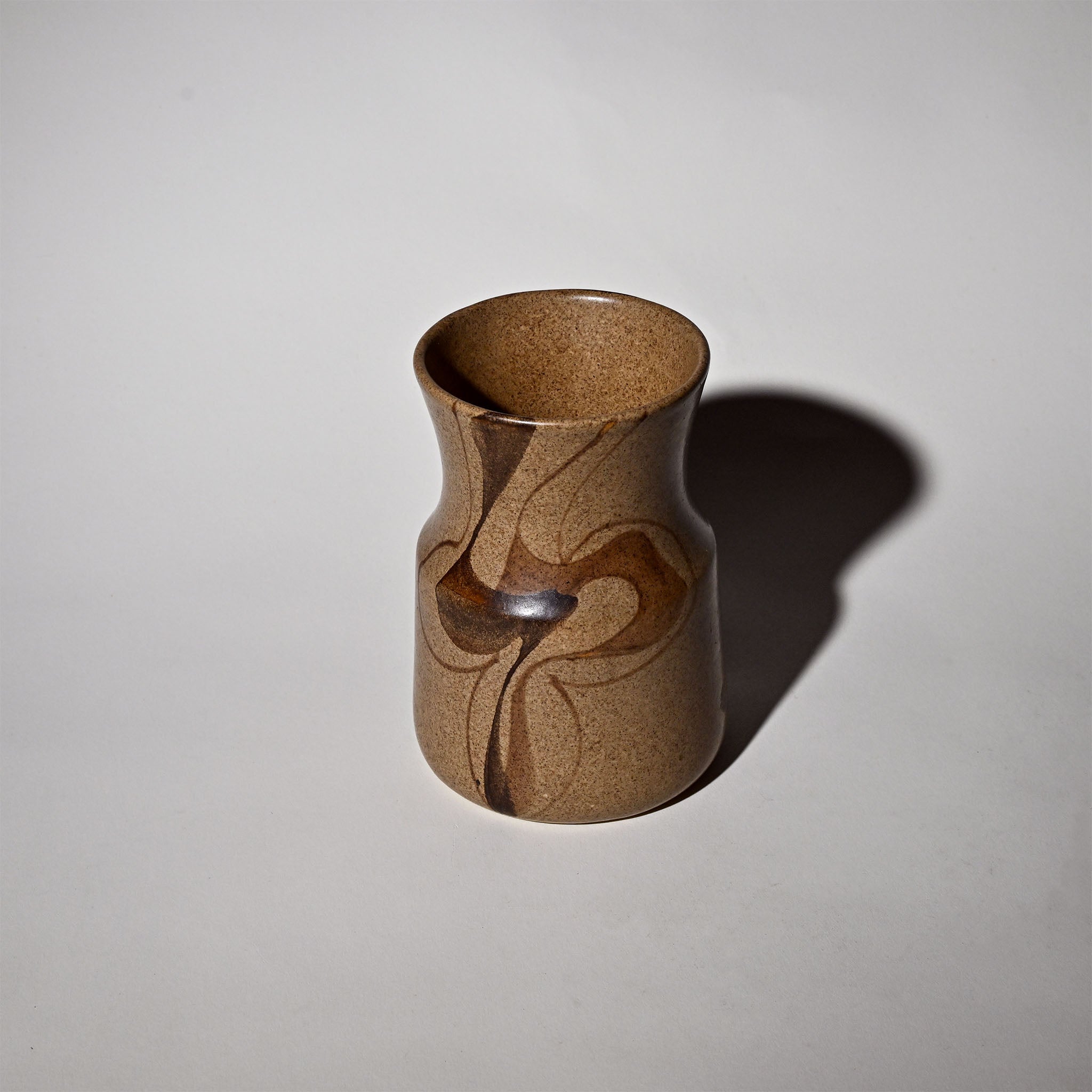 Vintage Larbert Pottery Swirl Vase – 1970s Studio Art