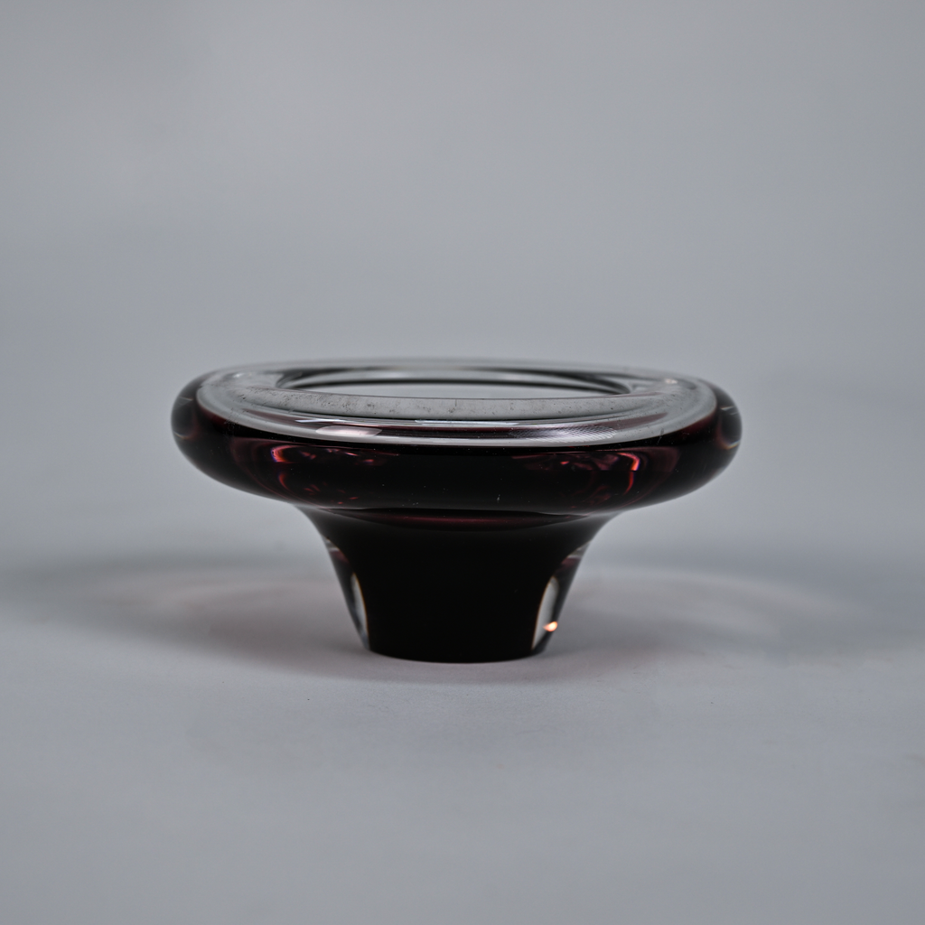 Vintage Amethyst Art Glass Candle Holder