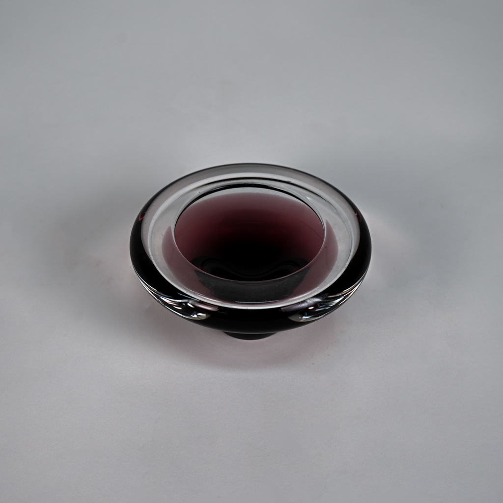 Vintage Amethyst Art Glass Candle Holder