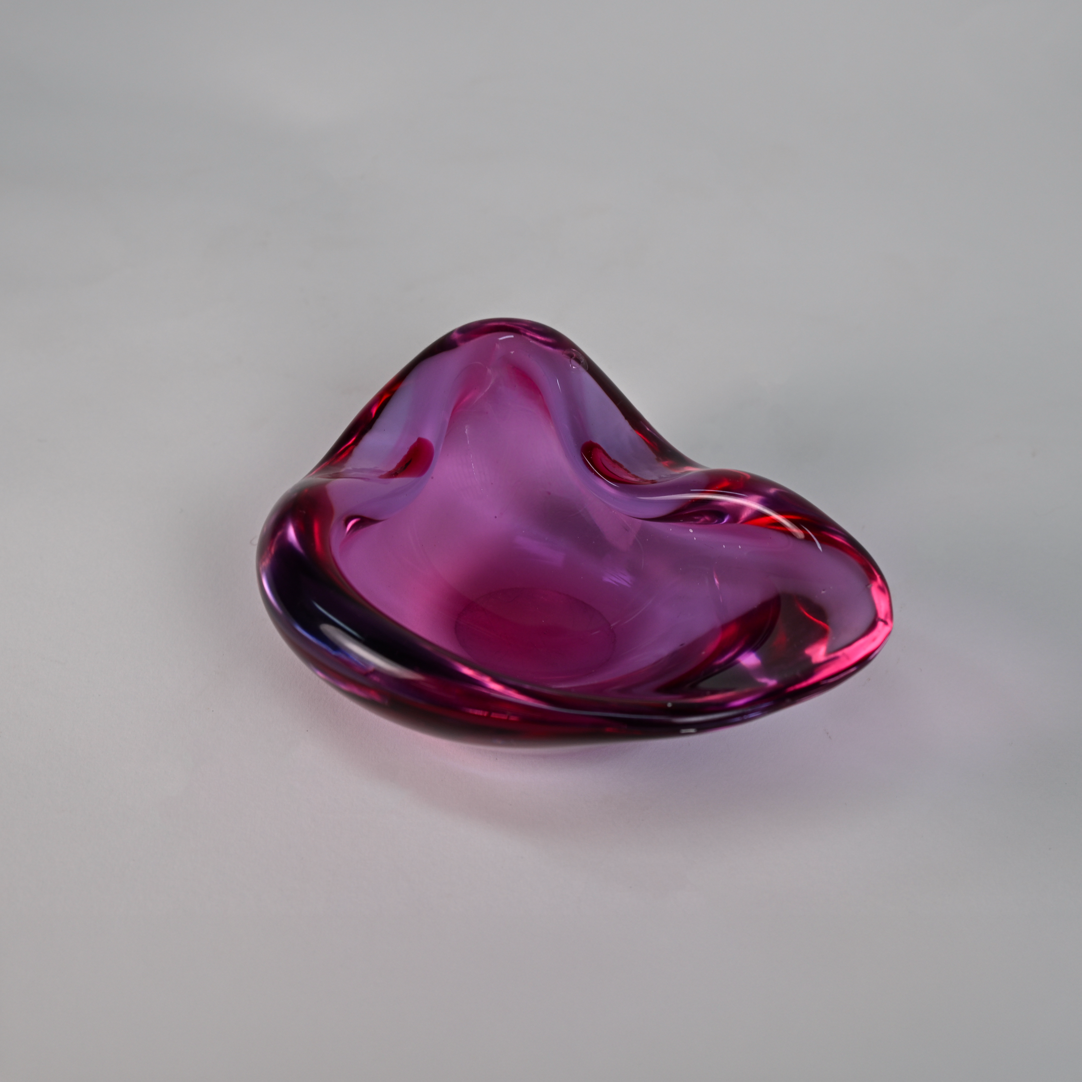 Vintage Murano Pink Art Glass Vide-Poche