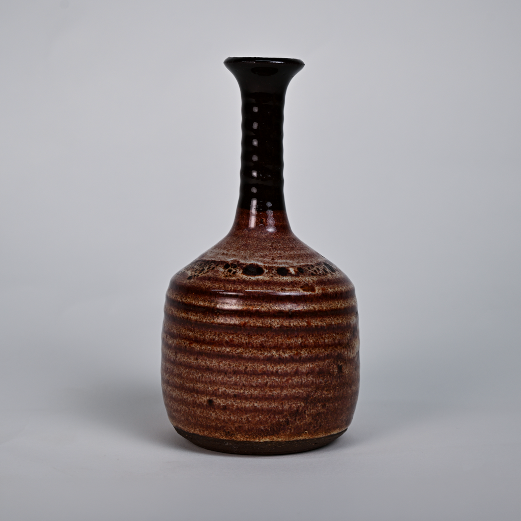 Vintage Scandinavian Studio Pottery Vase – Chamotte Stoneware