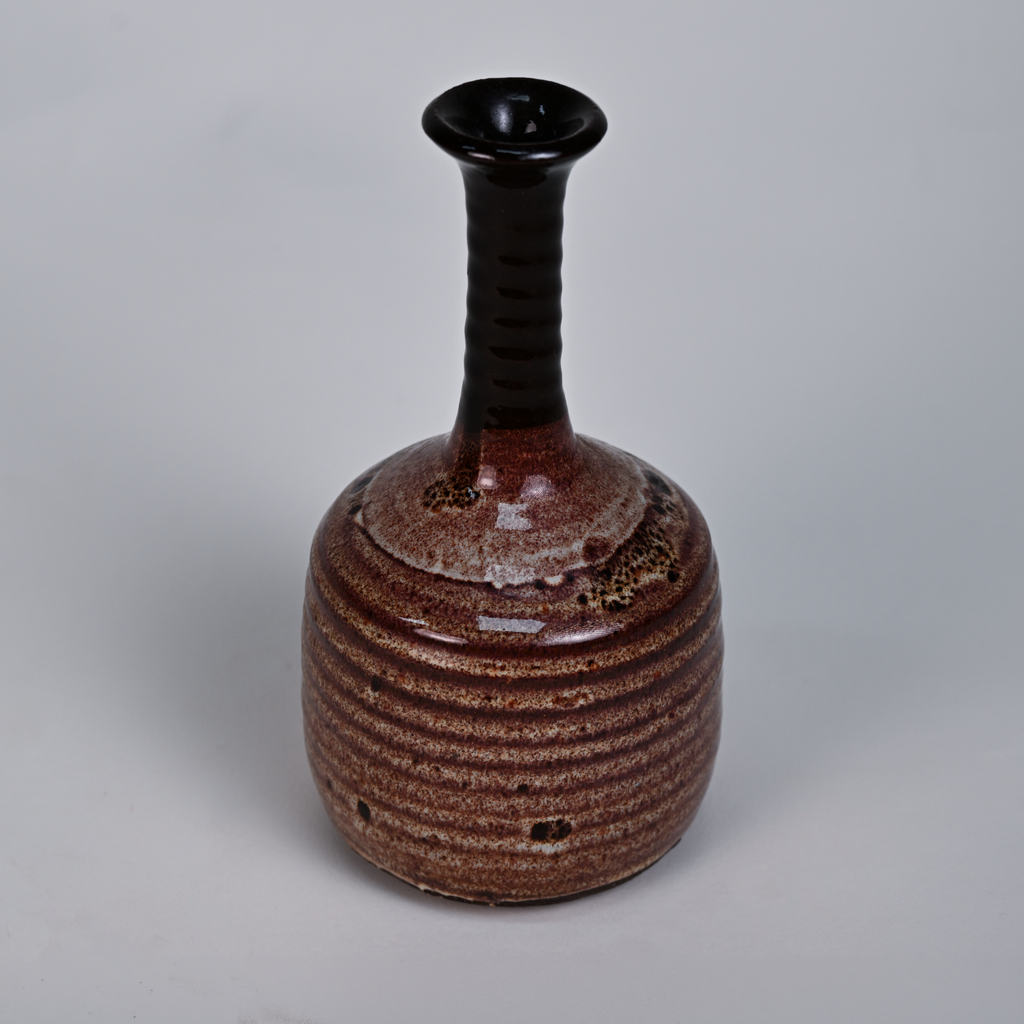 Vintage Scandinavian Studio Pottery Vase – Chamotte Stoneware