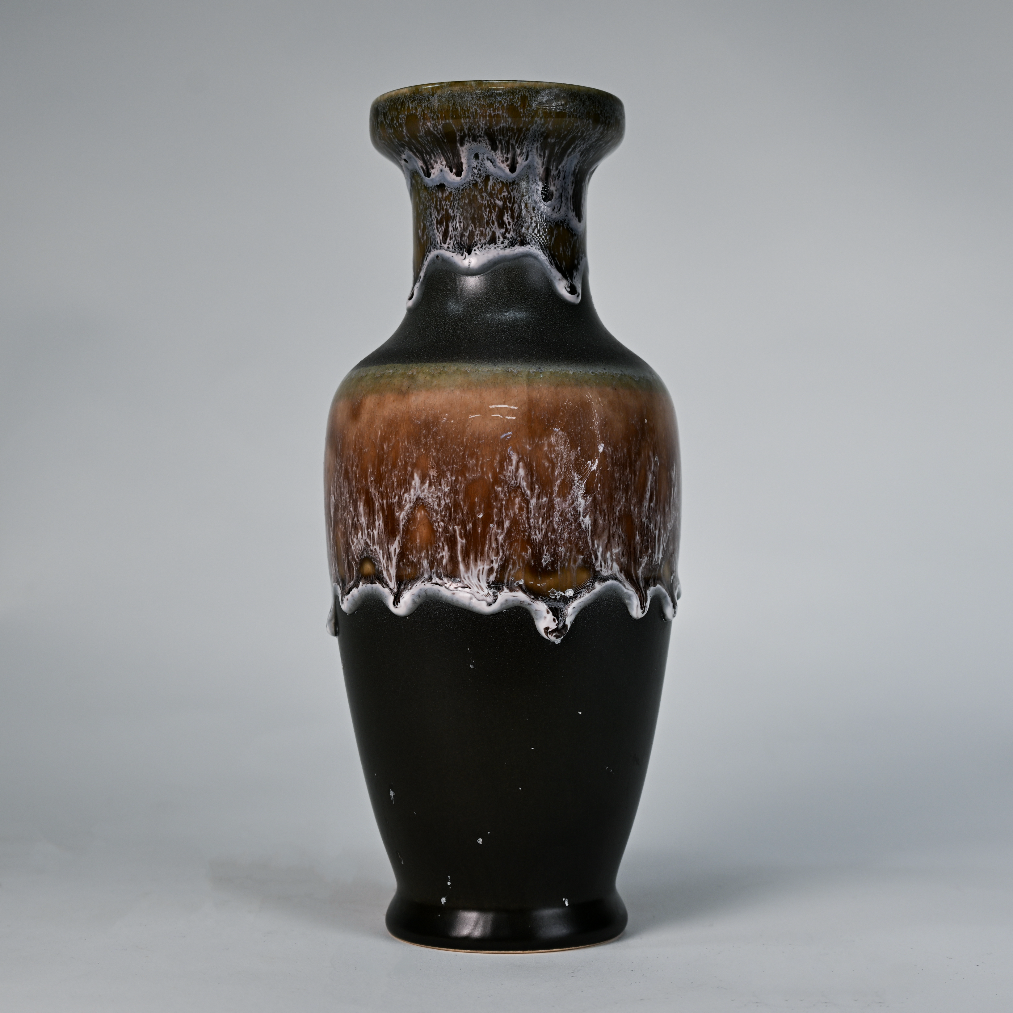 Vintage Kingston Pottery Drip Glaze Vase – Fat Lava Style (UK)