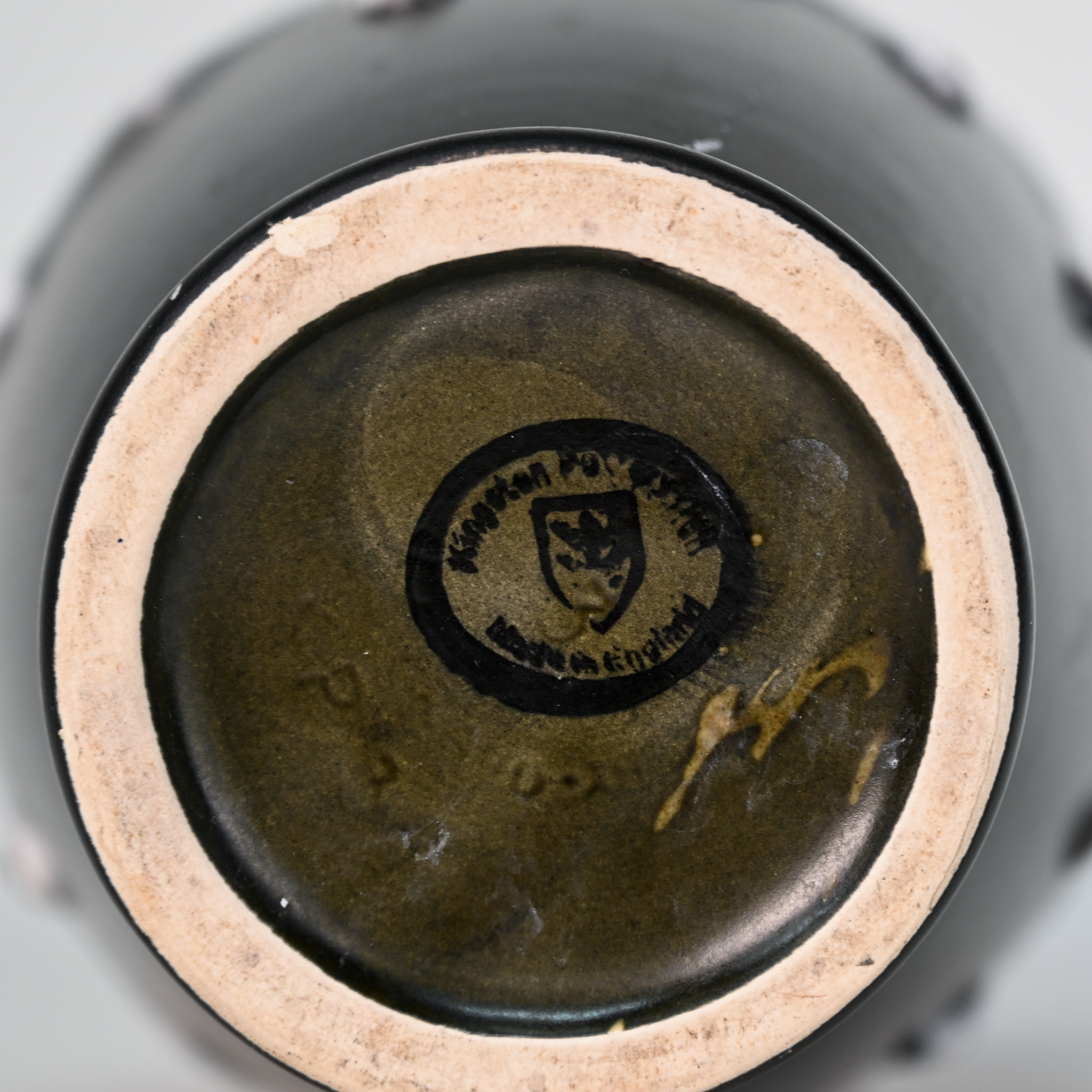 Vintage Kingston Pottery Drip Glaze Vase – Fat Lava Style (UK)