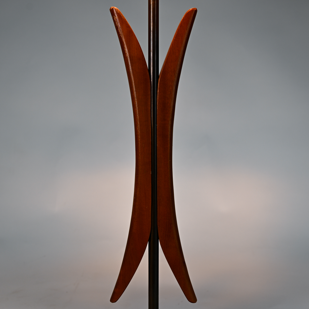 1960s Scandinavian Style Teak Sculptural Table Lamp