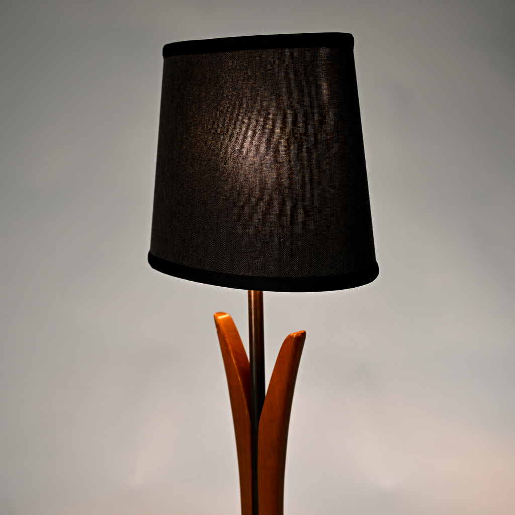 1960s Scandinavian Style Teak Sculptural Table Lamp