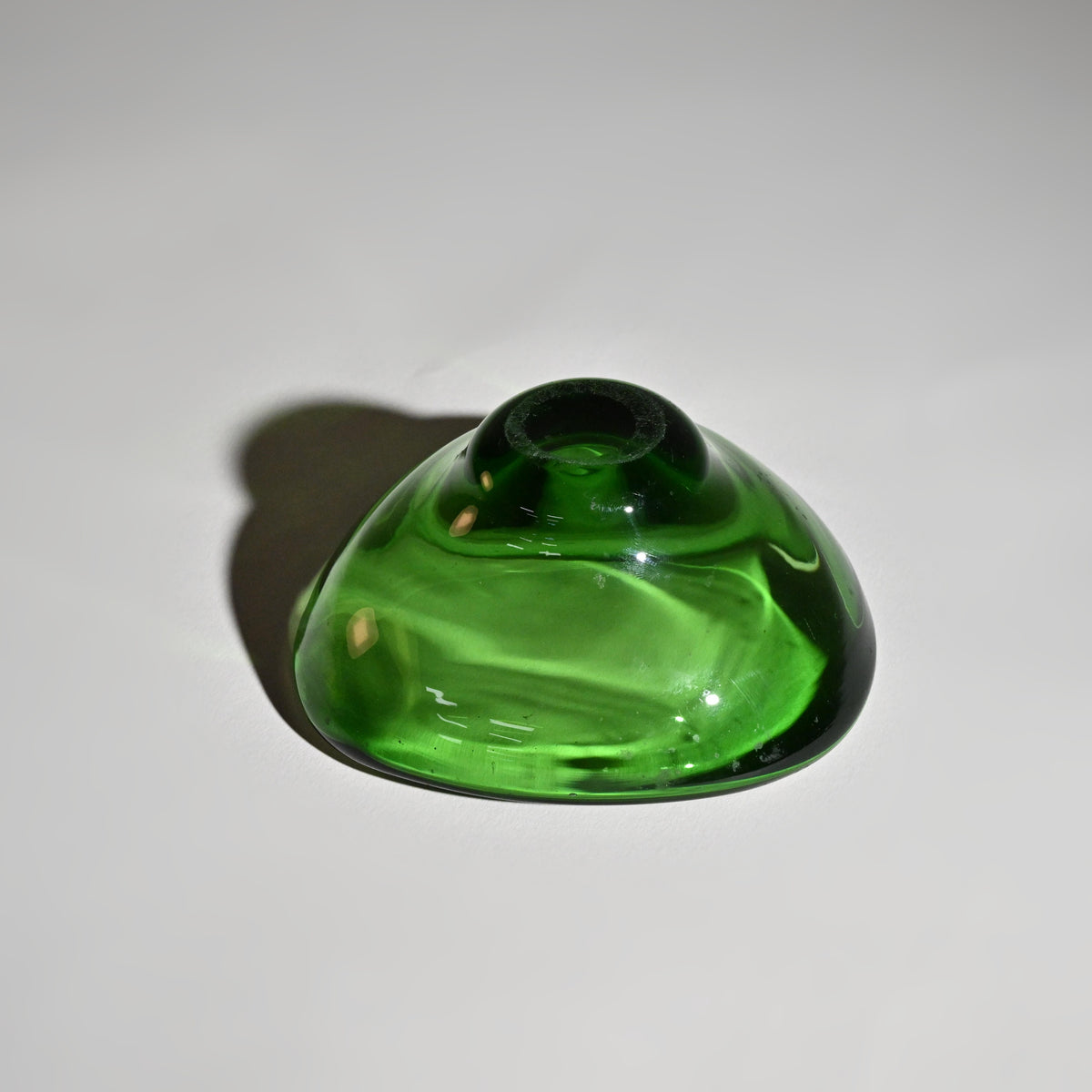 Mid-Century Green Art Glass Catch-All Bowl