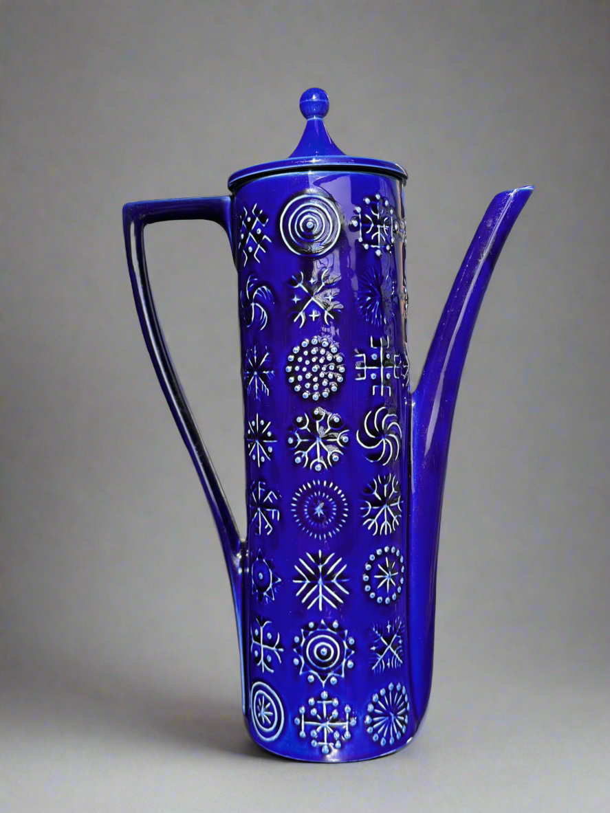 Portmeirion totem Cobalt Blue Coffee Pot By Susan William Ellis