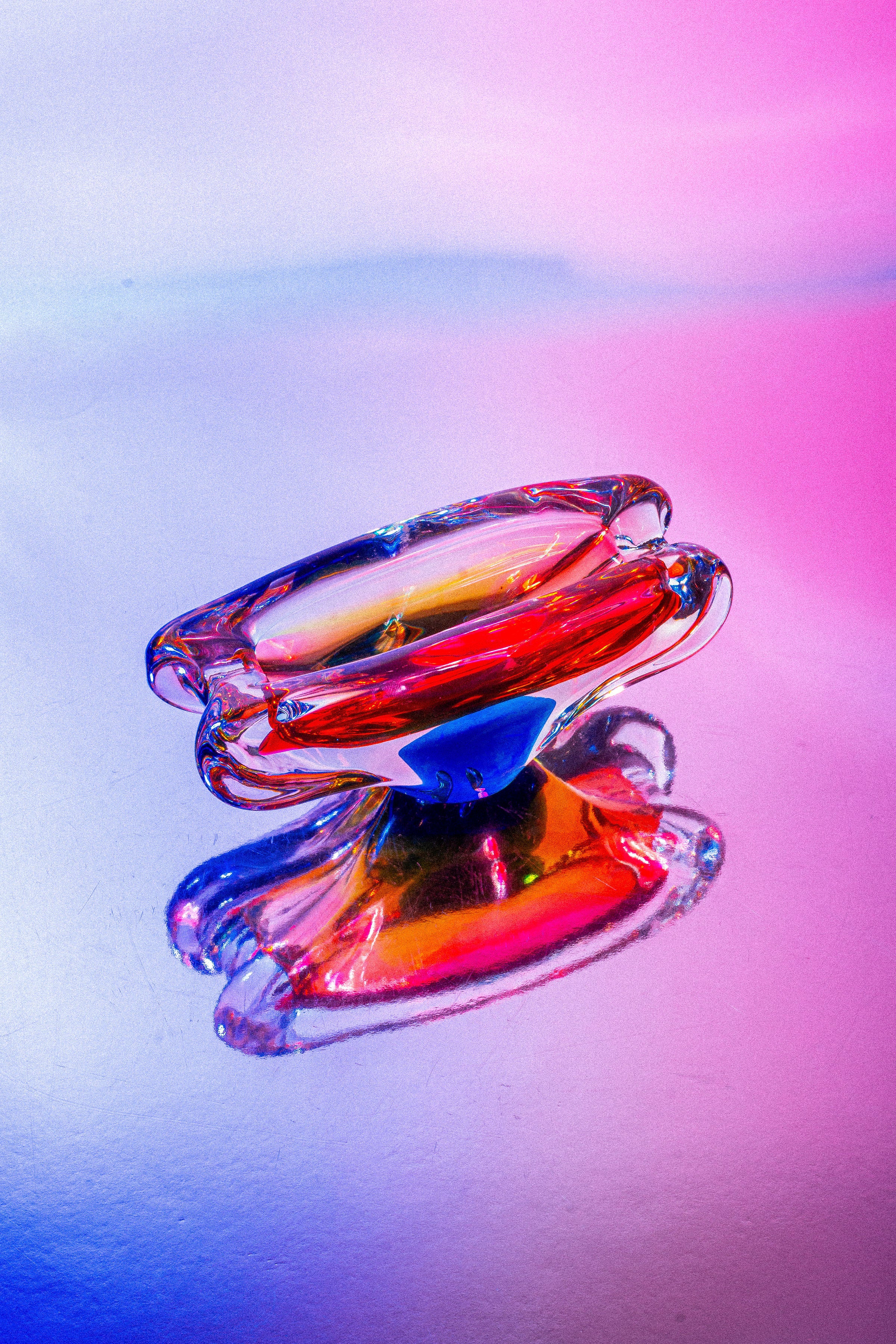 1960s Josef Rozinek Deco Glass Ashtray