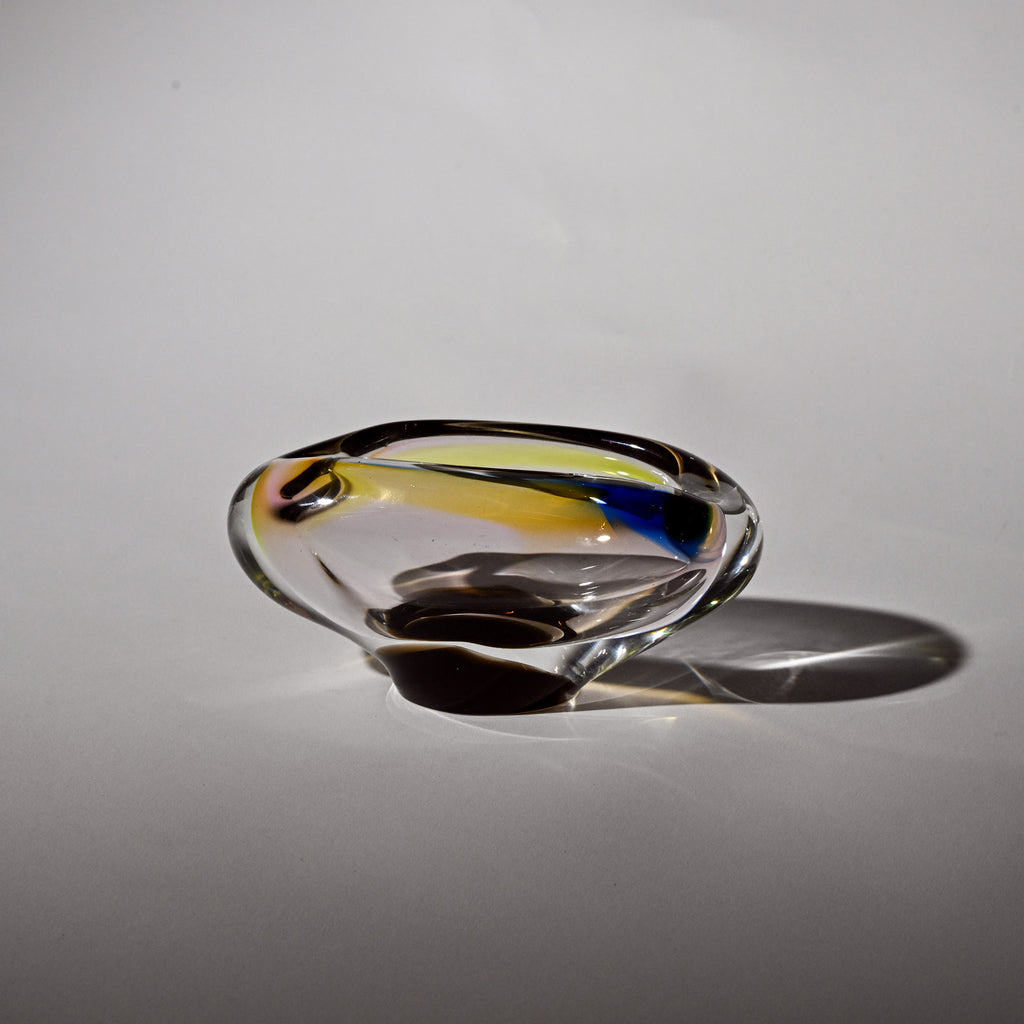 MCM House of Gregory Ceramic Ashtray – Rich Amber Swirl