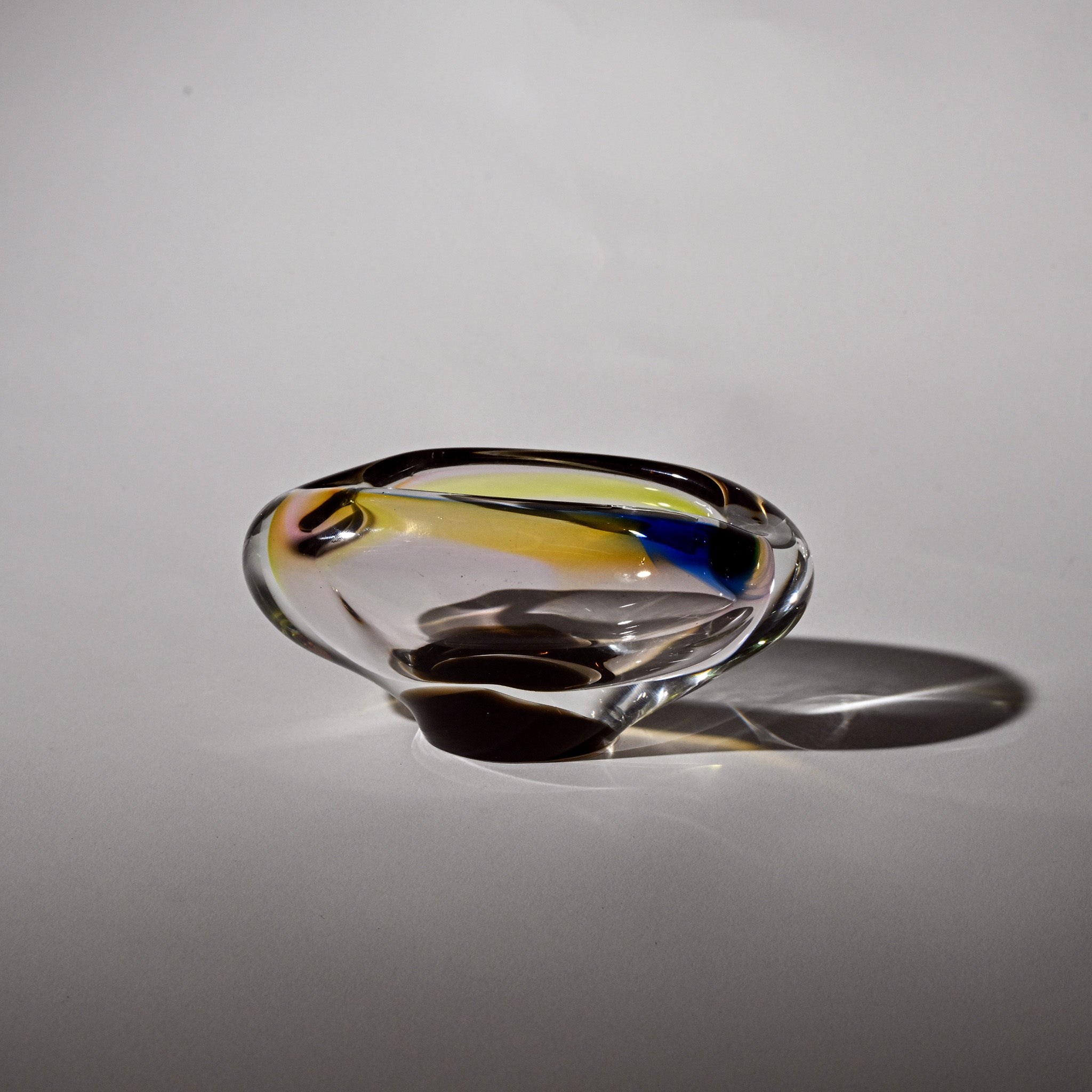 MCM House of Gregory Ceramic Ashtray – Rich Amber Swirl