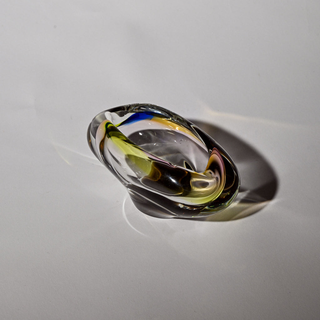 MCM House of Gregory Ceramic Ashtray – Rich Amber Swirl