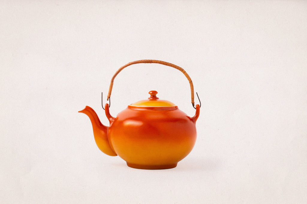 Mid-Century Japanese Bamboo Handle Teapot