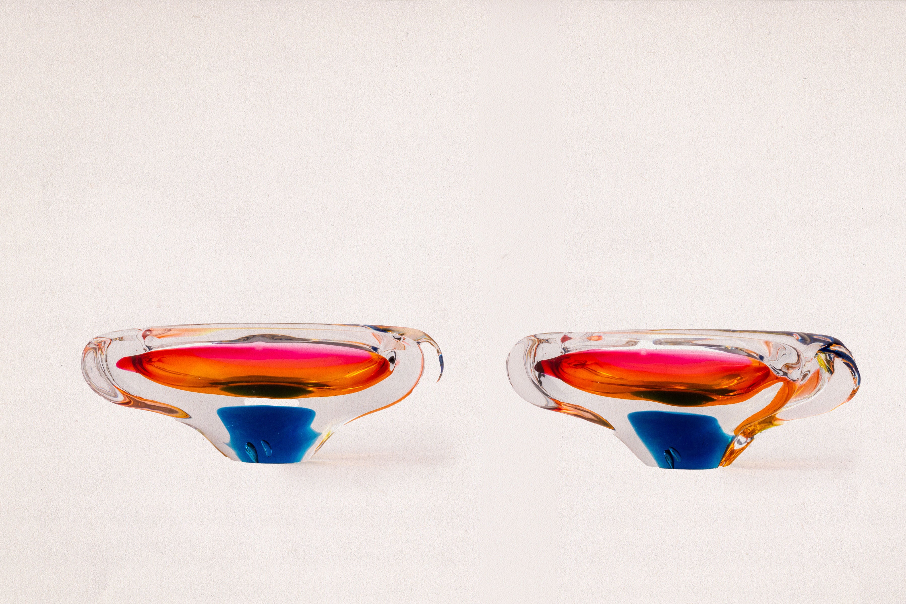 1960s Josef Rozinek Deco Glass Ashtray