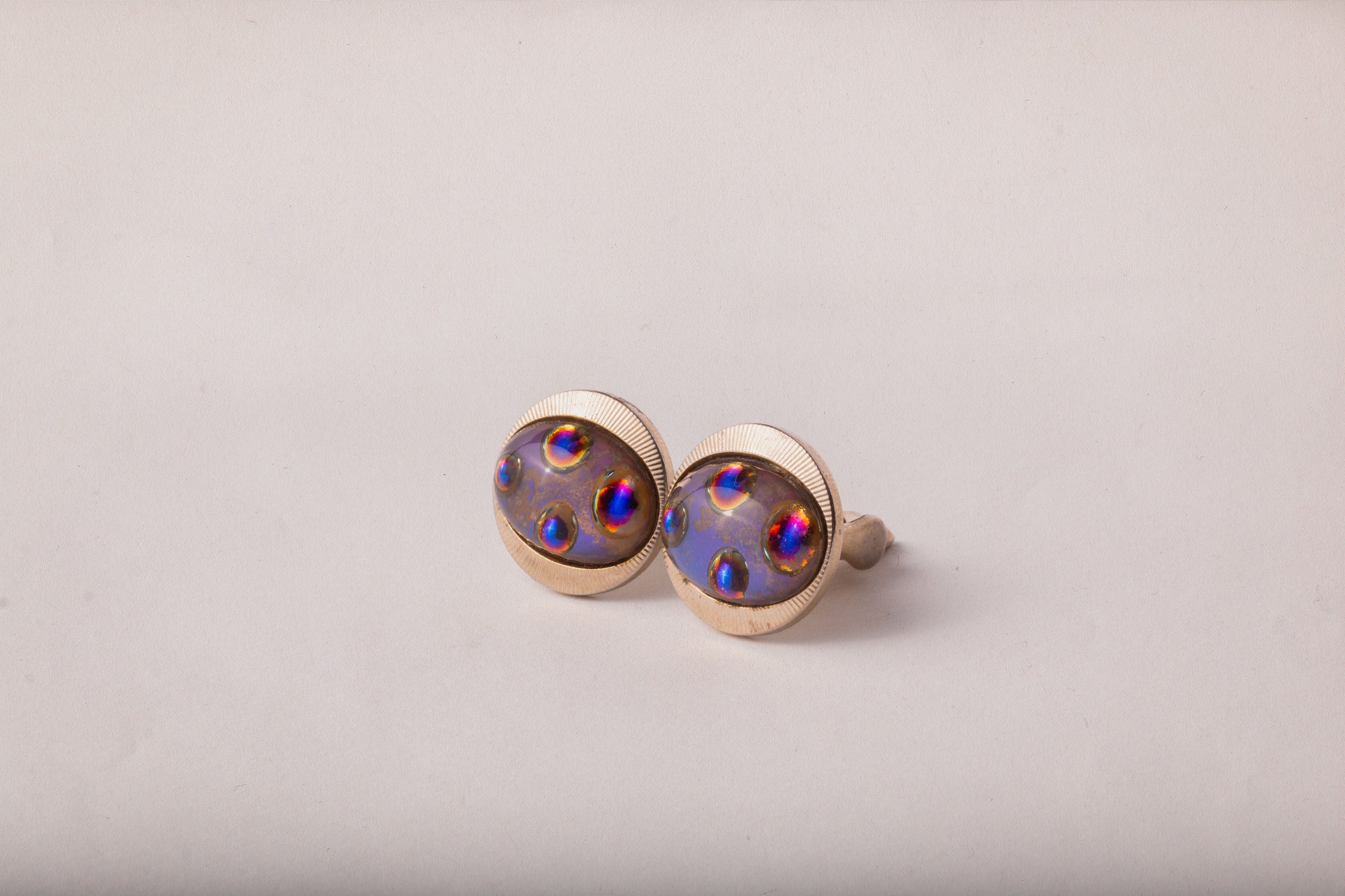 1960s Atomic Age Iridescent Cufflinks