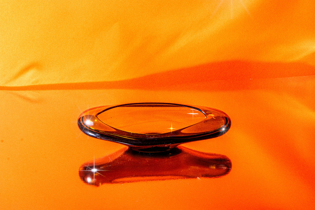 1960s Amber Murano-Style Ashtray/Trinket Dish