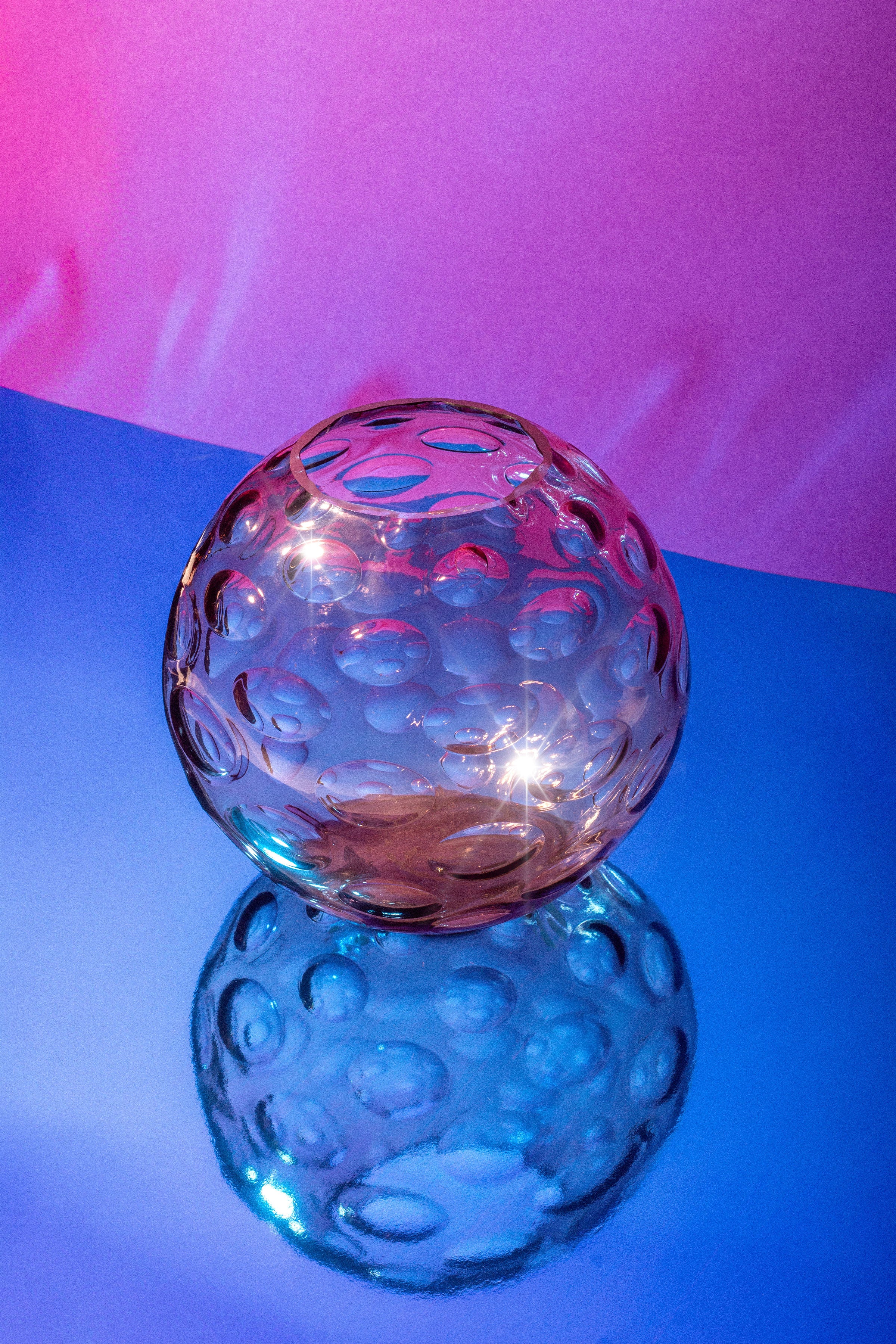 1970s Bubble Glass Vase