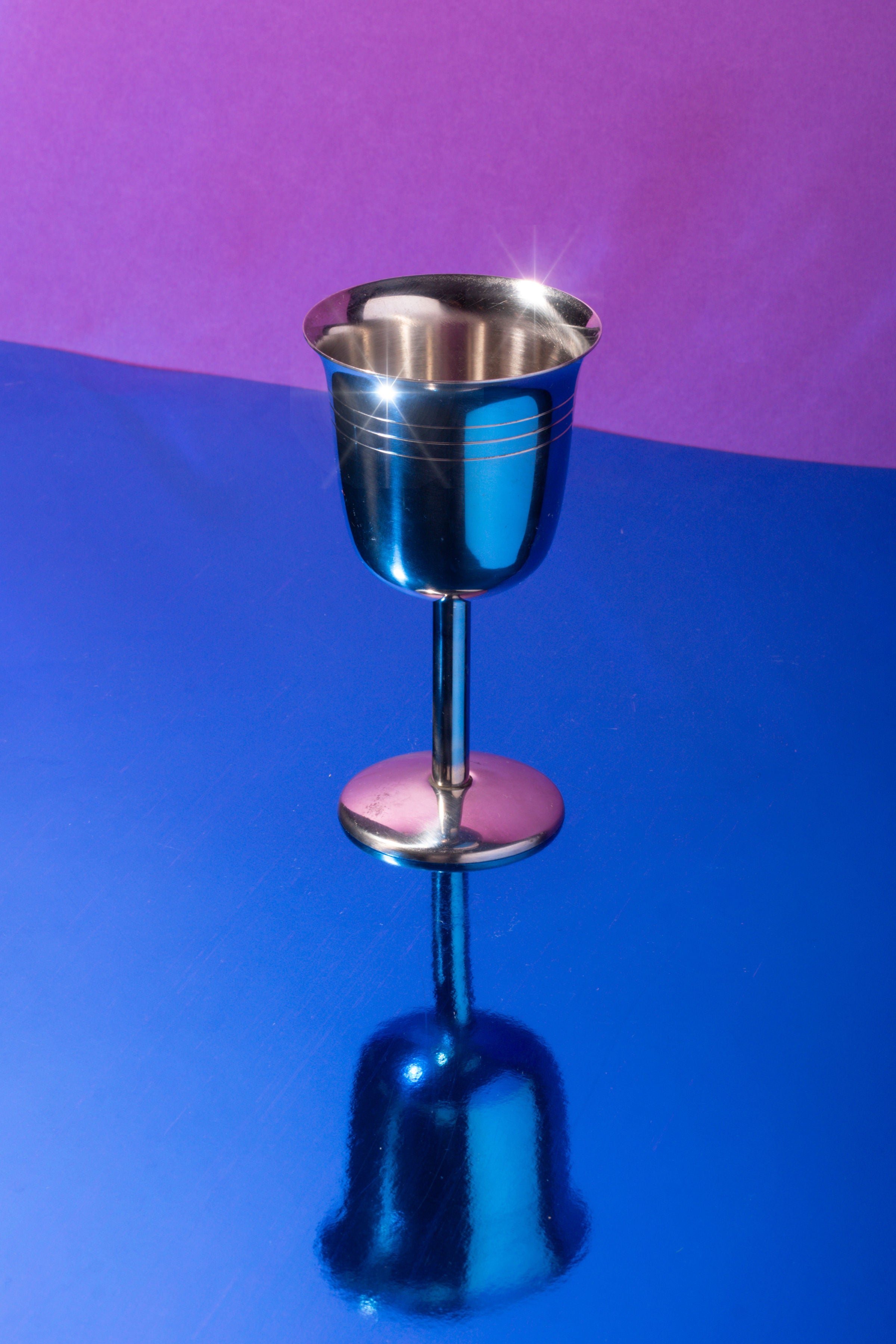 Dutch Pewter Glass Decanter