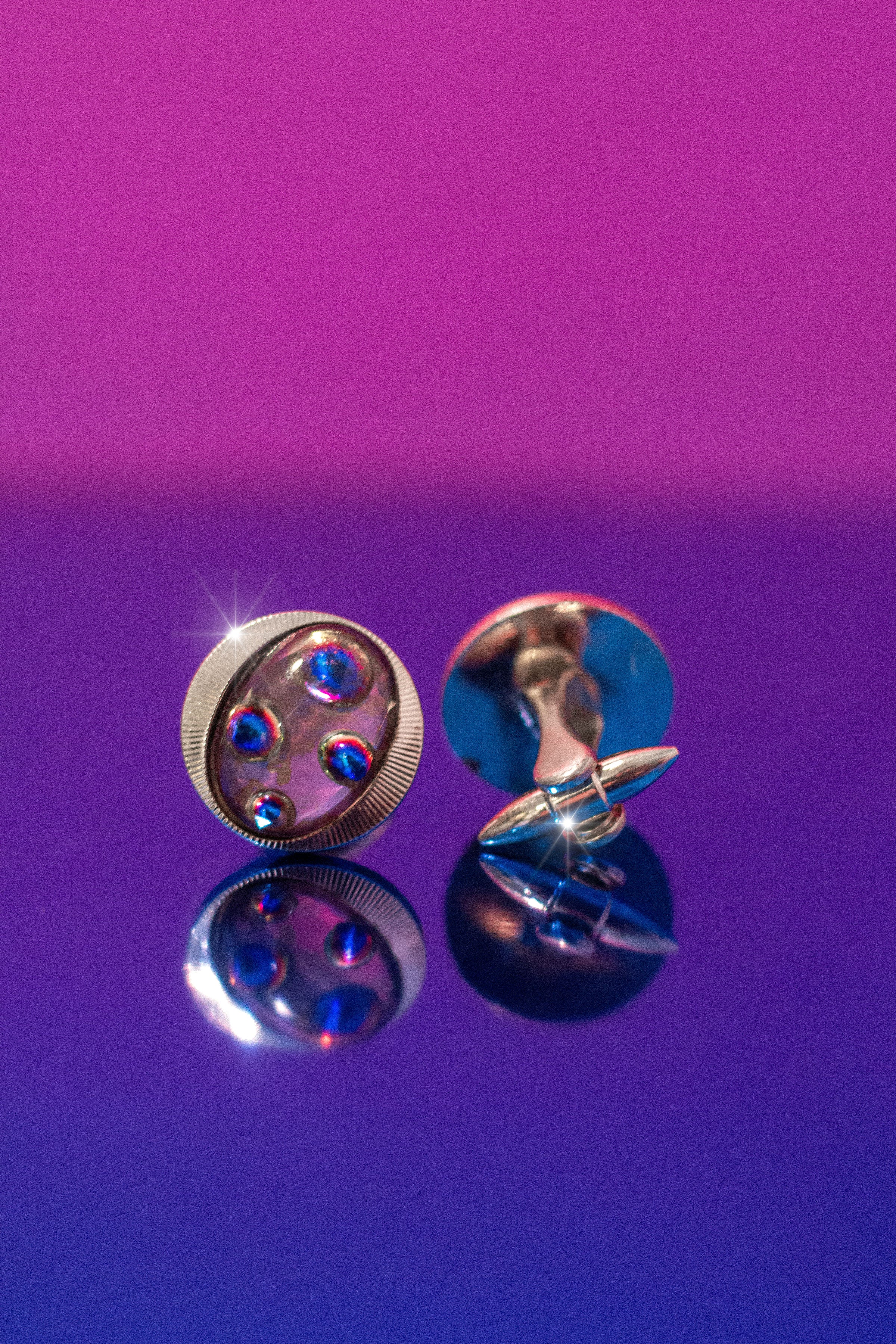 1960s Atomic Age Iridescent Cufflinks