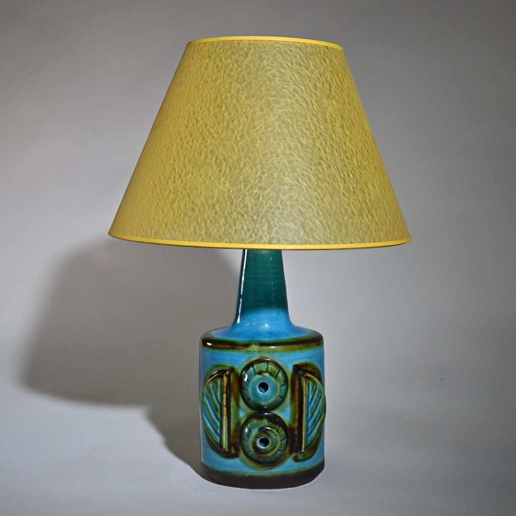 1960s–70s Søholm Turquoise Stoneware Table Lamps by Einar Johansen