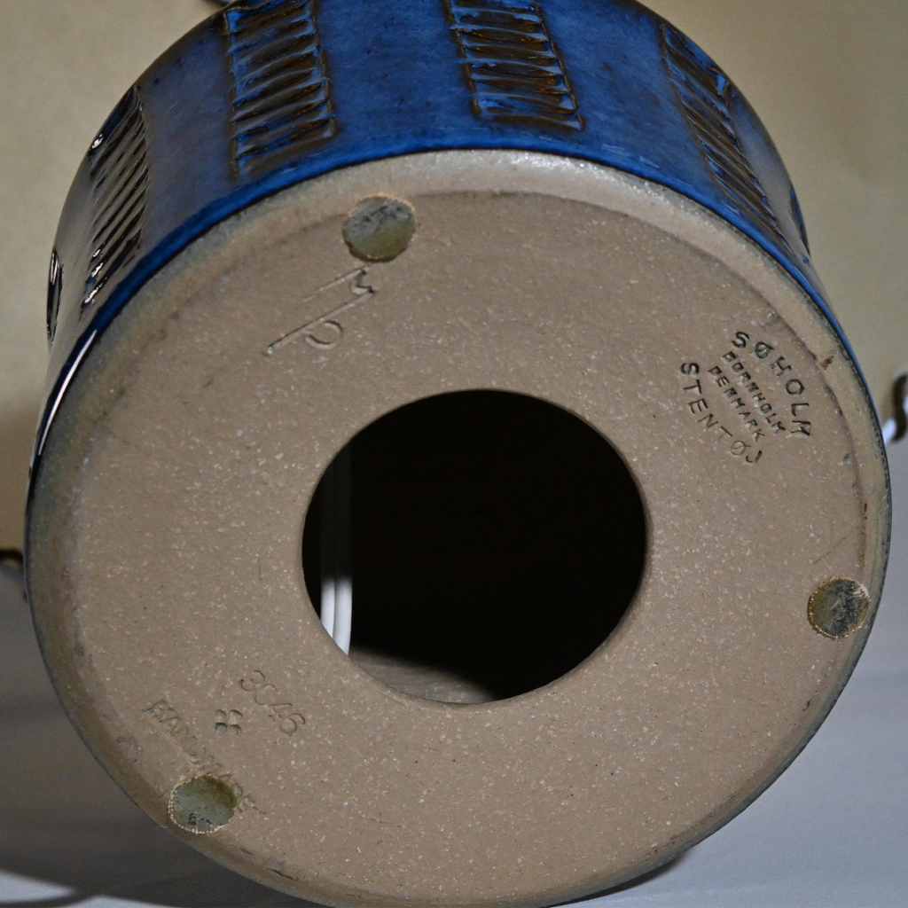 Signed Søholm Stentøj, Maria Phillip, Ceramic Table Lamp, Denmark