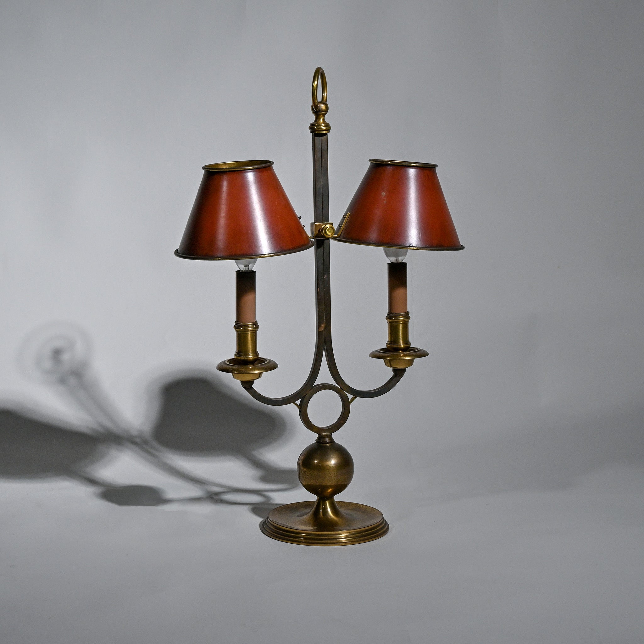Vintage French Bouillotte-Style Table Lamp