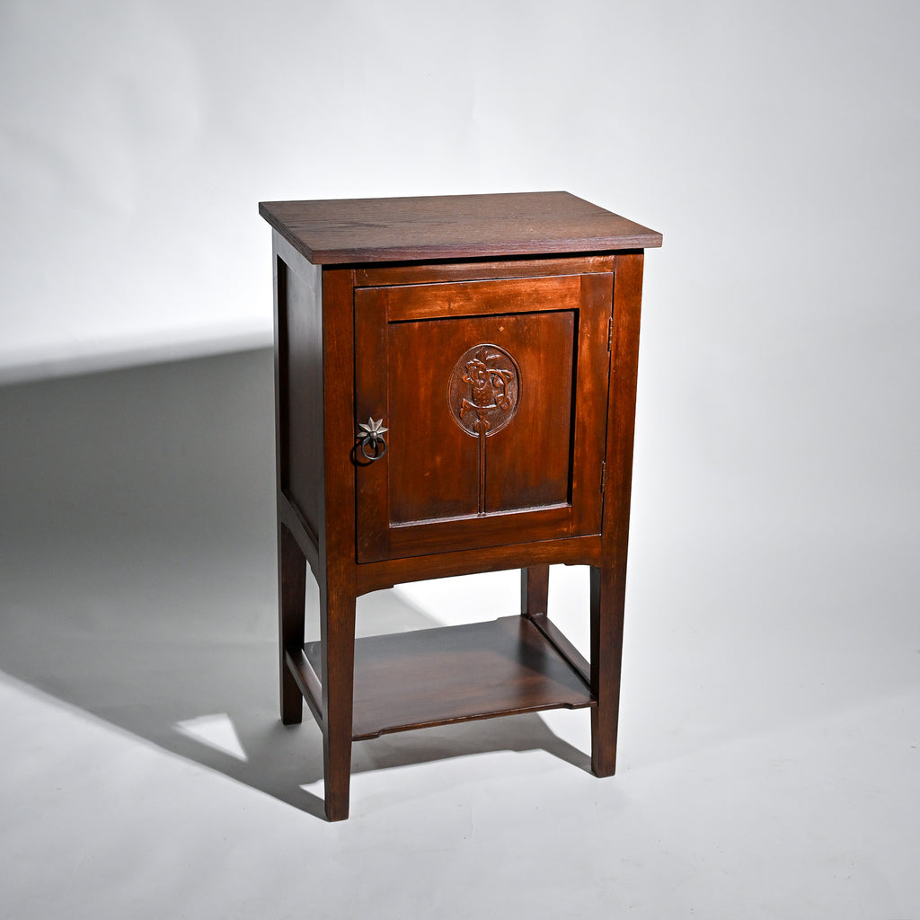 French Oak Bedside Cabinets