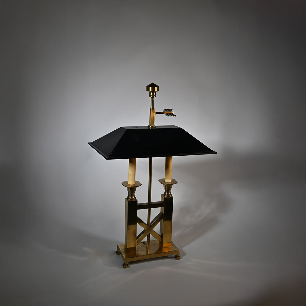 Mid-Century Brass Bouillotte Lamps