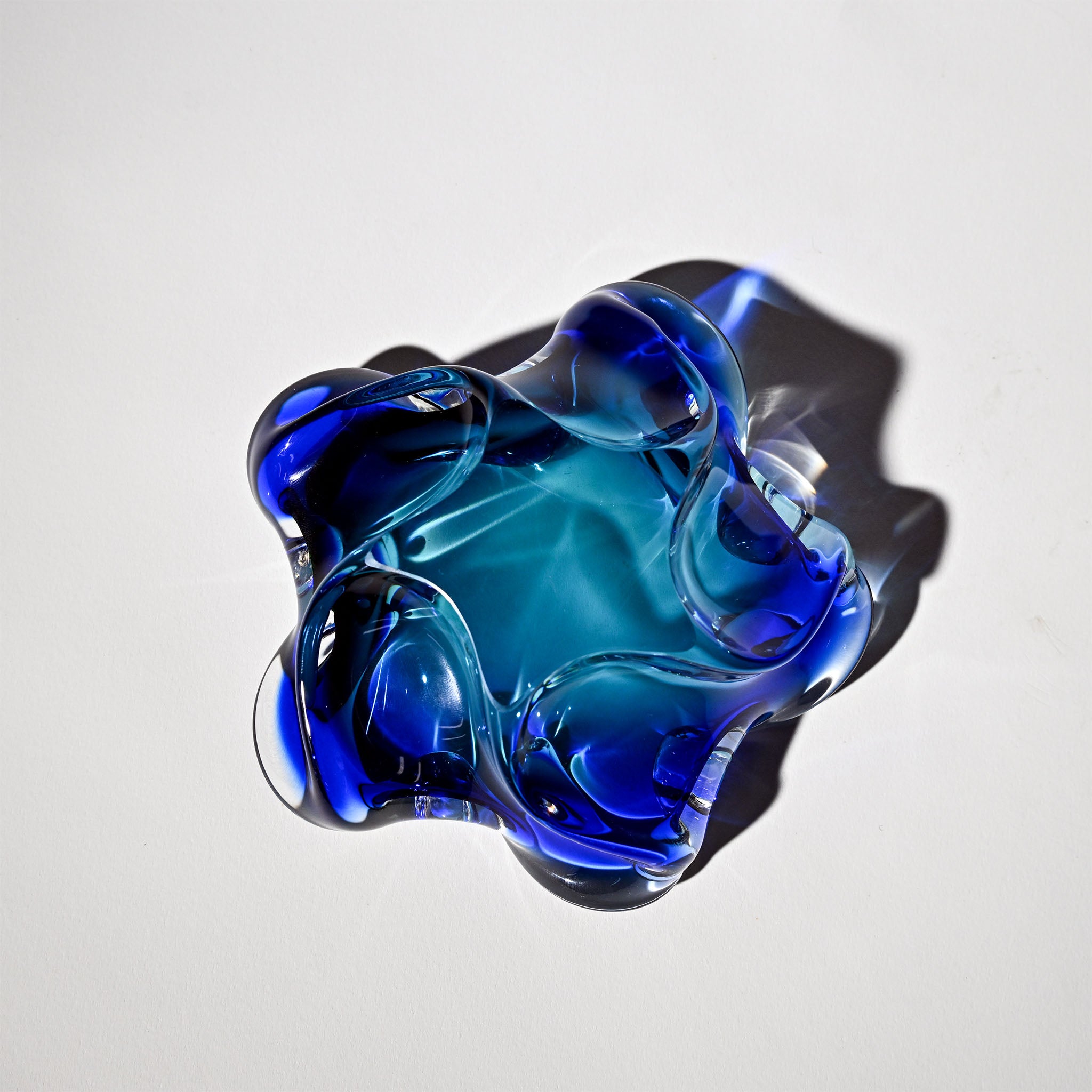 Chribska Cobalt Blue Organic Glass Bowl
