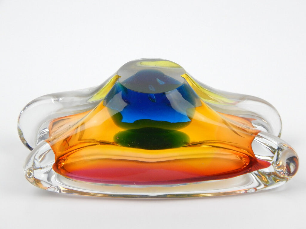 1960s Josef Rozinek Deco Glass Ashtray
