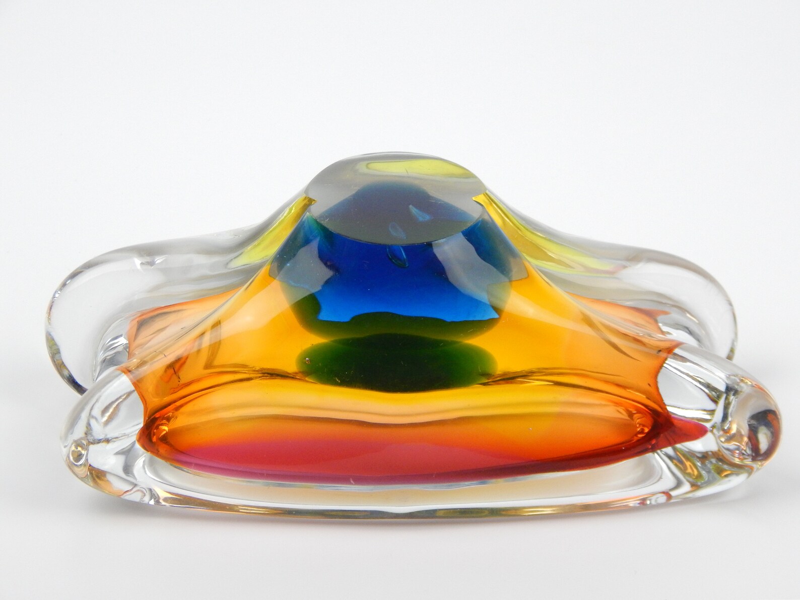 1960s Josef Rozinek Deco Glass Ashtray