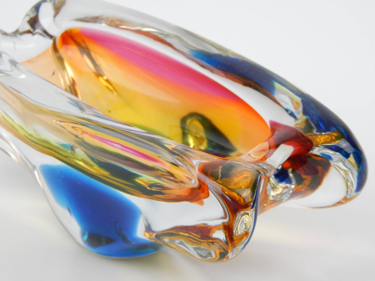 1960s Josef Rozinek Deco Glass Ashtray