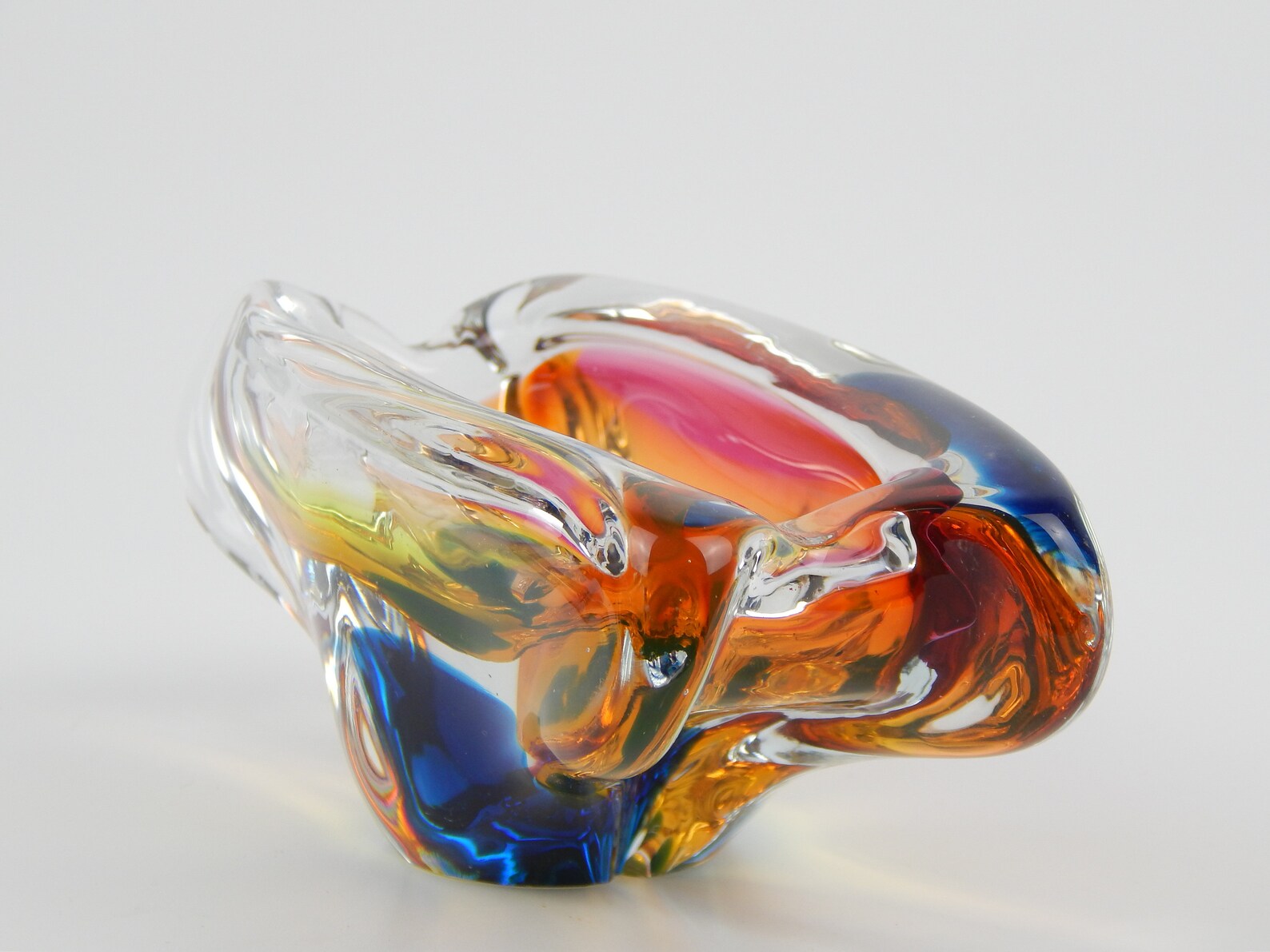 1960s Josef Rozinek Deco Glass Ashtray