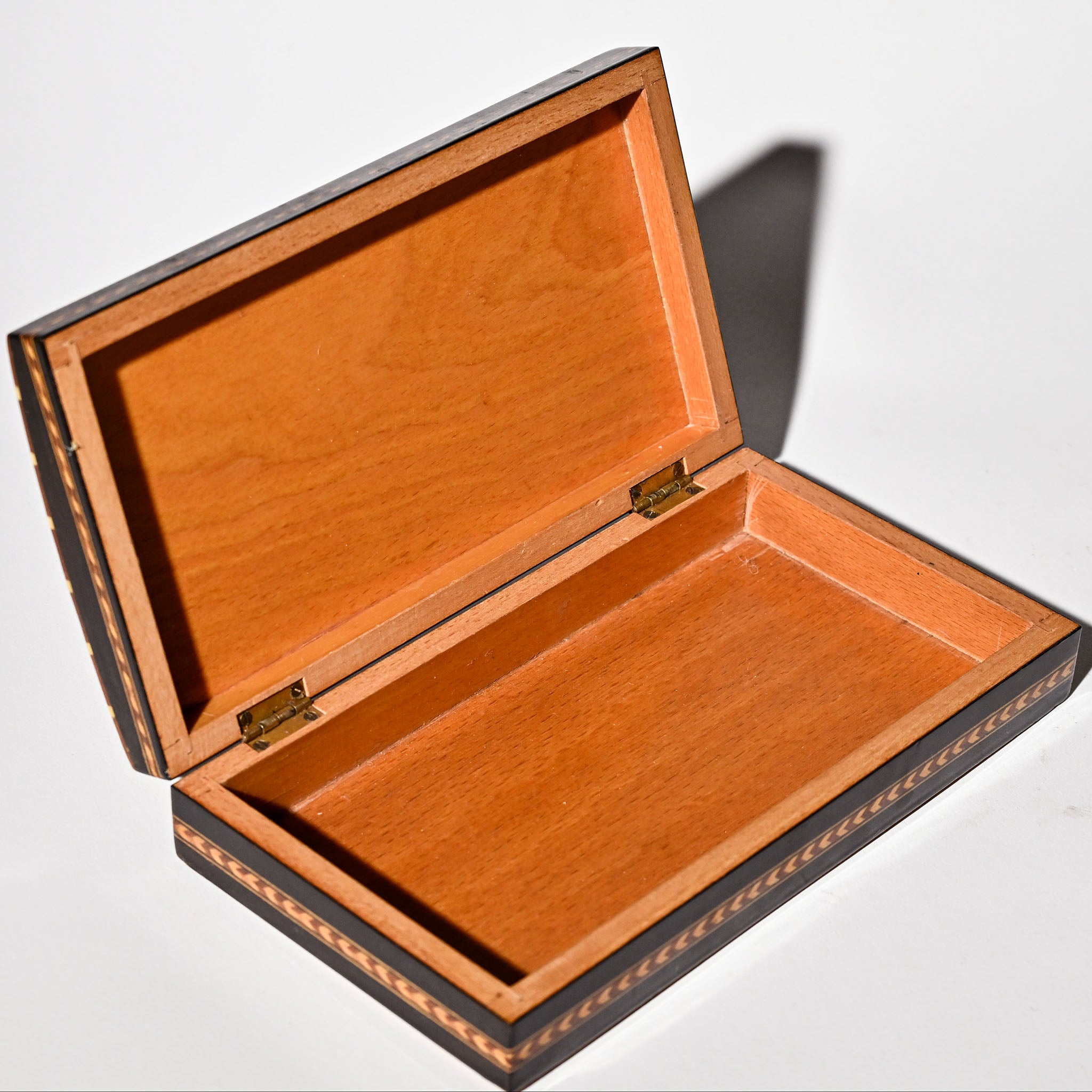 Vintage Middle Eastern Moorish Marquetry Box with Match Holder – Circa 1950s Granada