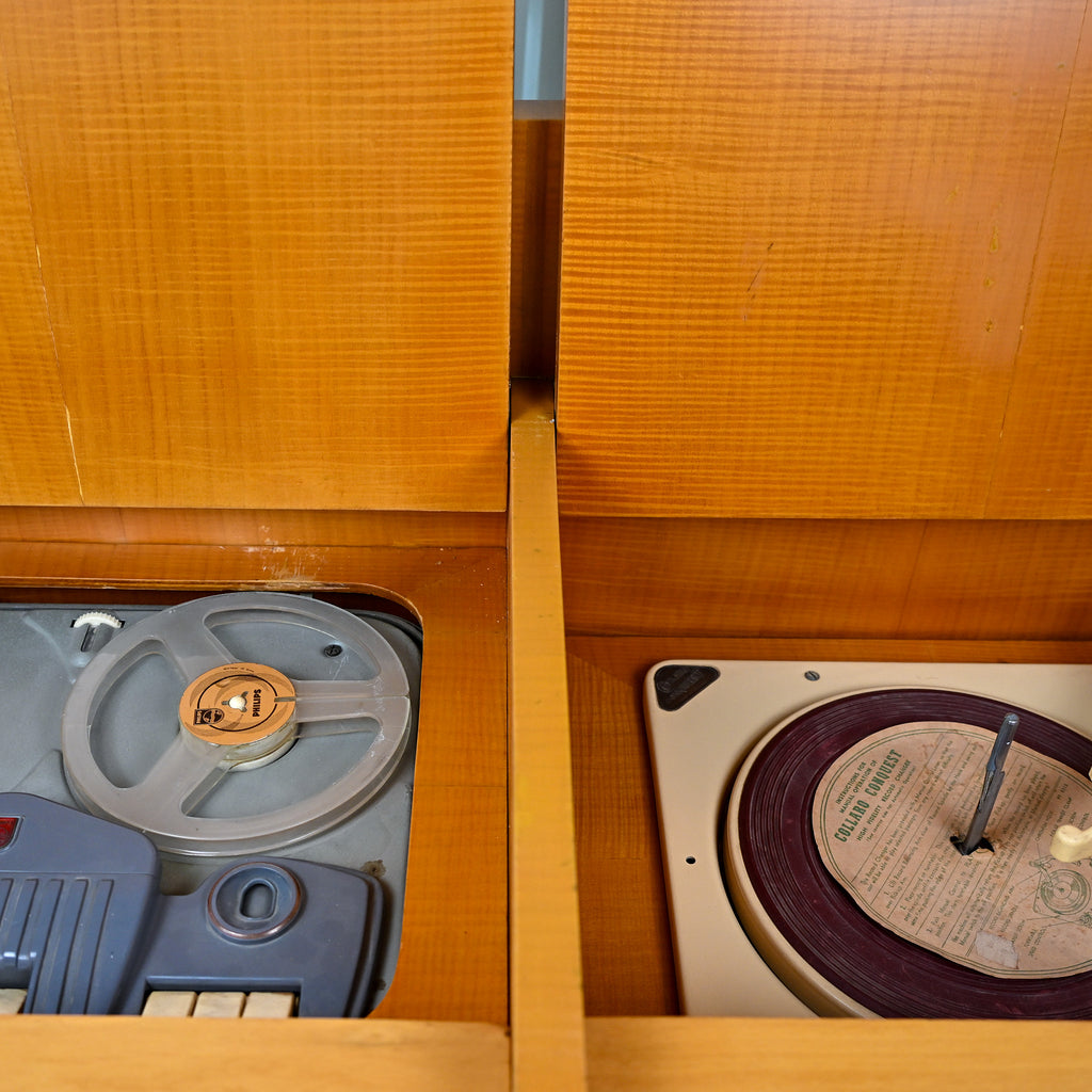 Mid-Century Radiogram Cabinet: Radio, Record Player & Reel Tape System