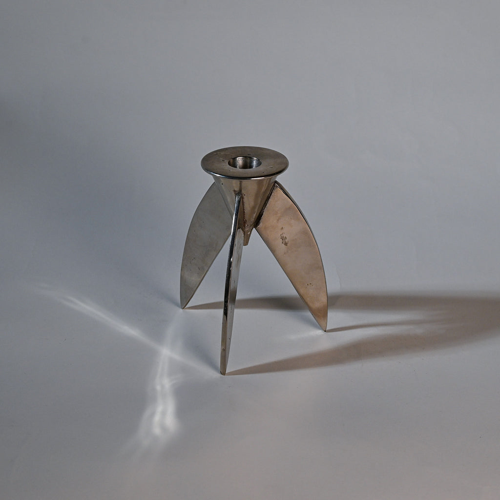 Chrome Space-Age Chrome Candle Holder